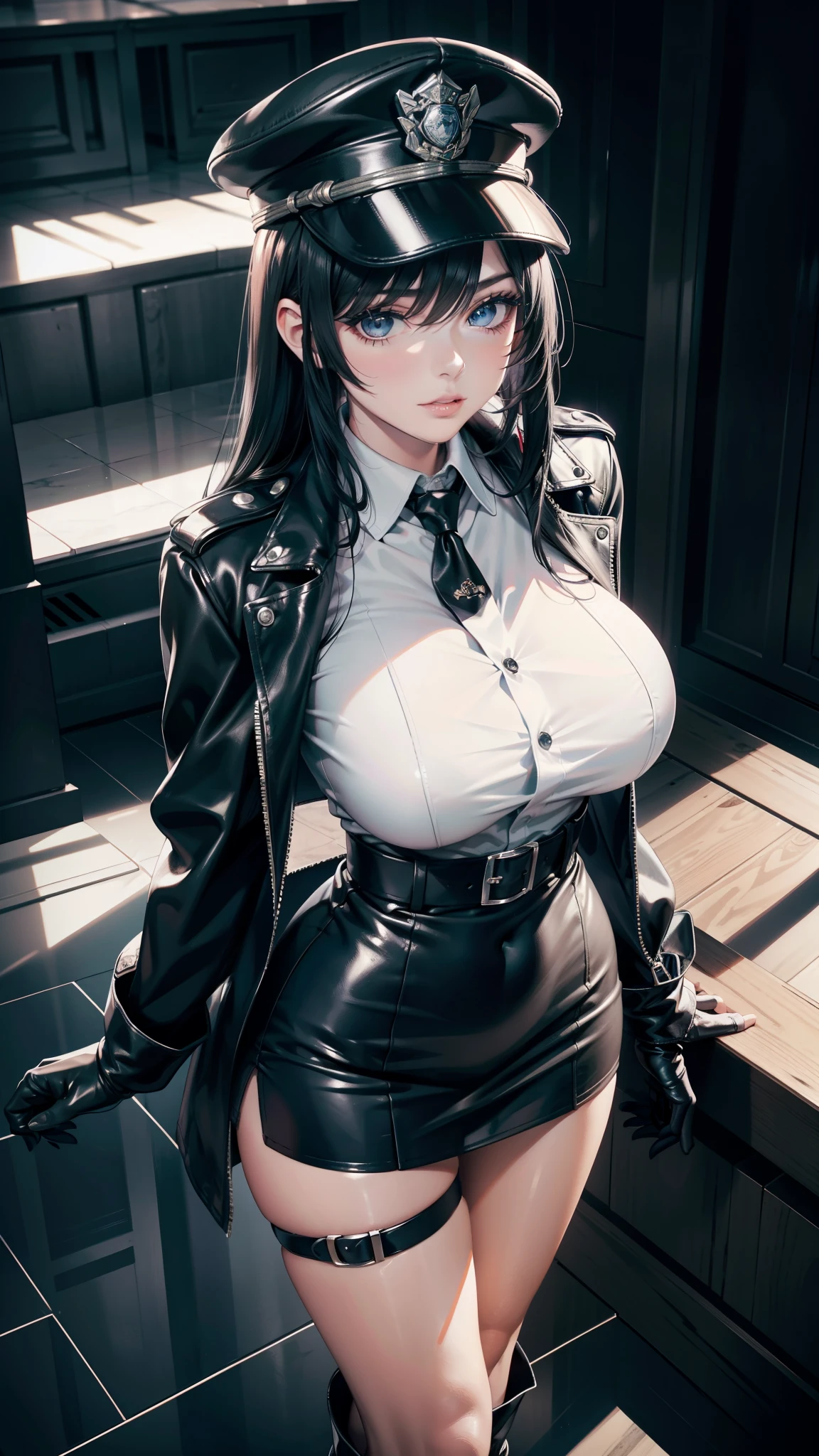 Sean Loughrey, Satoshi Kon, Surreal, mysterious, strange, fantastical, fantasy, Sci-fi, Japanese anime, bank fortress, banknote printing, miniskirt beautiful girl spy, perfect voluminous body, detailed masterpiece Hyper realistic sharp focus sexy erotic looking at viewer shy blushing embarrassment wet wet skin glistening wet