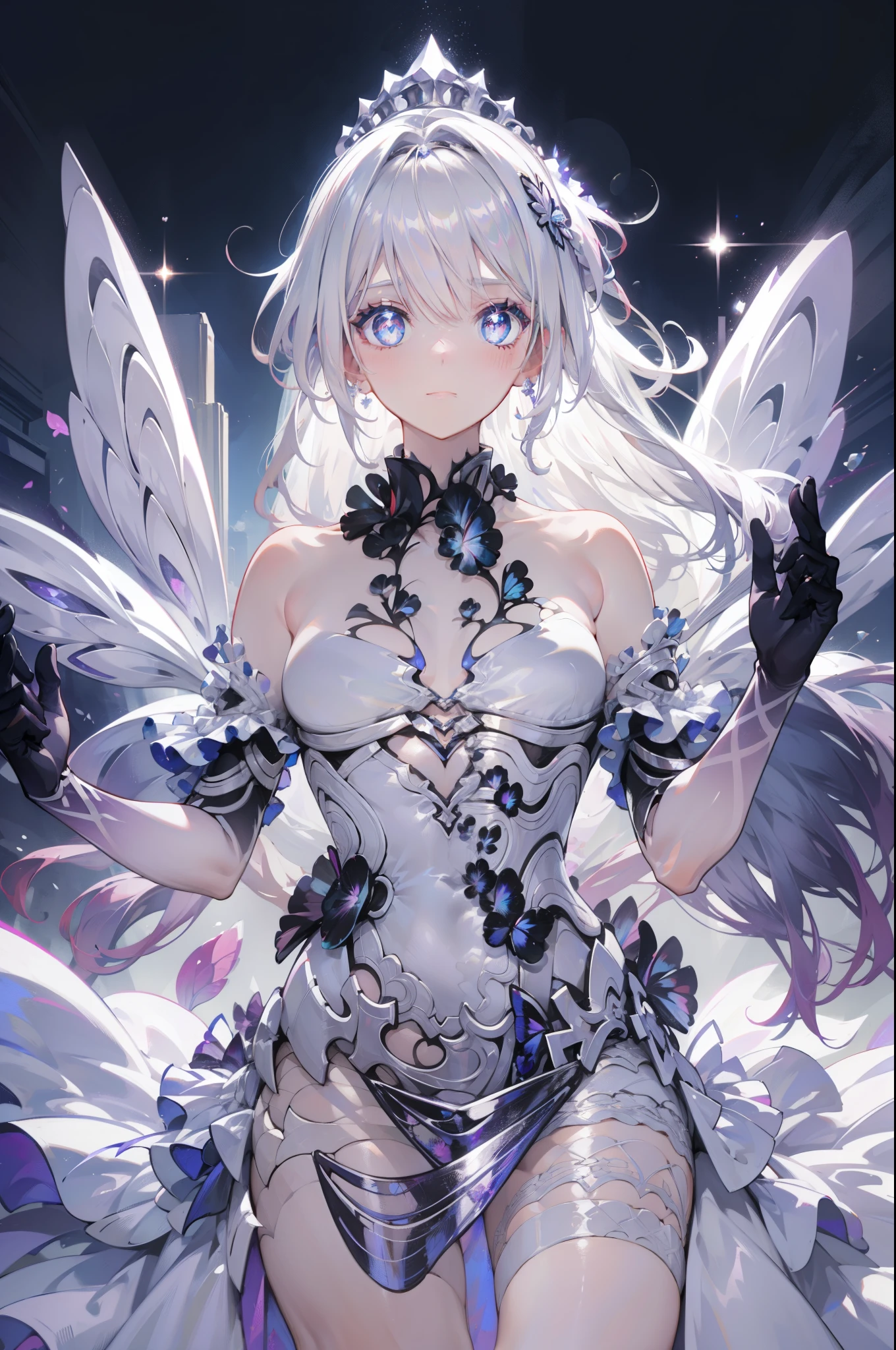 最high quality、One female elf filling the entire front screen、Succubus、(( cowboy shot ))((see-through body stocking))'((low angle1.5 ))、Beautiful eyes、tears、brassiere、panty、Ice Tiara、Swirling ice、Crystal of snow、ice、最high quality , fractal art.、虹Farbeに輝くステンドグラス、courtyard、　比基尼、Beautiful breasts、Large Breasts　((Laugh beautifully、))((Shining ice　))SMqueen、Beautiful face、orgasm、Ecstasy、全身Beautiful decorationの下着、fantasy、Ice crystal、Crystal of snow、Bigger on the front、 Beautiful shine,High-definition depiction, Realistic, 8k, Unity, Beautiful thighs,,Giant Devil's Wings、虹Farbeに輝く翼、、 light smile, Beautifully and vividly drawn, , beautiful beautiful透き通る肌、輝くBeautiful decorationの魔法、、Beautiful decoration、 , beautiful、 Romanticism,mosquito。 The most beautiful form of chaos, Mr..々Farbe, Intertwined flowers, P article,Magical gentle light,smile,,image quality、masterpiece、Beautiful face、Super beautiful elf woman((Big breasted 22 year old office lady、Bust 120,Beautiful long ironed hair、Silver Hair、height: 165cm。、Esbian、、high quality、、Visual Arts、最high quality、1 womanエルフ NP: Worst quality ,beautiful fractal art　、frozen、、light、Beautiful radiance,High-definition depiction, Realistic, 8k, Unity, , light smile, Beautifully and vividly drawn, , Beautiful, beautiful, clear skin、 Countless rays of light pouring down,  , Intense light is emitted from the magic circle in front of the girl. Romanticism,Cowboy Shot:  最high quality　　　Artwork、uhd