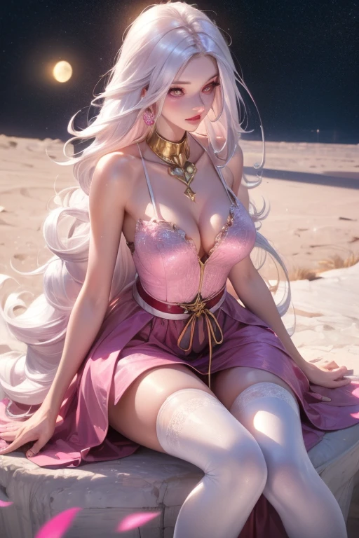 (Pieces fly),(highest quality:1.1),(Very detailed),Best illustrations,The finer details,(Portraits:1.1),(Watercolor)fluffy,1 female,alone,13 years old,slim,(Very delicate and beautiful face),(Beautiful eyes in every detail),Pink thick lips,(Messy Hair),Soft and lazy,(Simple Background:1.2)Overall background color,Transparent parts,In 4K,Full Shot,Thin legs,Pink High Heels,See-through gown,The happi coat is open