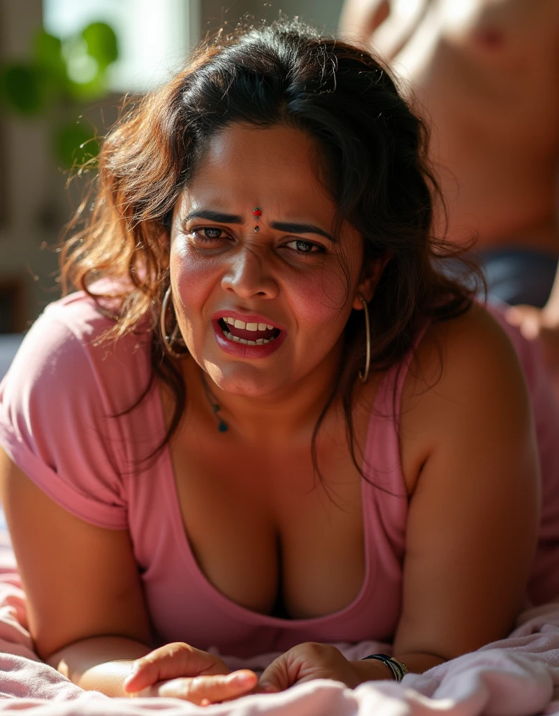 Best Quality, 8k, 32k, Masterpiece, UHD:1.5), Photo of Attractive Japanese Woman, 1 Girl, (gigantic Boobs:1.2), (short wavy hair), Abs, Perfect Body, Ultra Detailed Face,crinkled eyes,Detailed Lips, Fine Eyes, double eyelids,45 years old,(seductive), ((aroused:1.5)),
