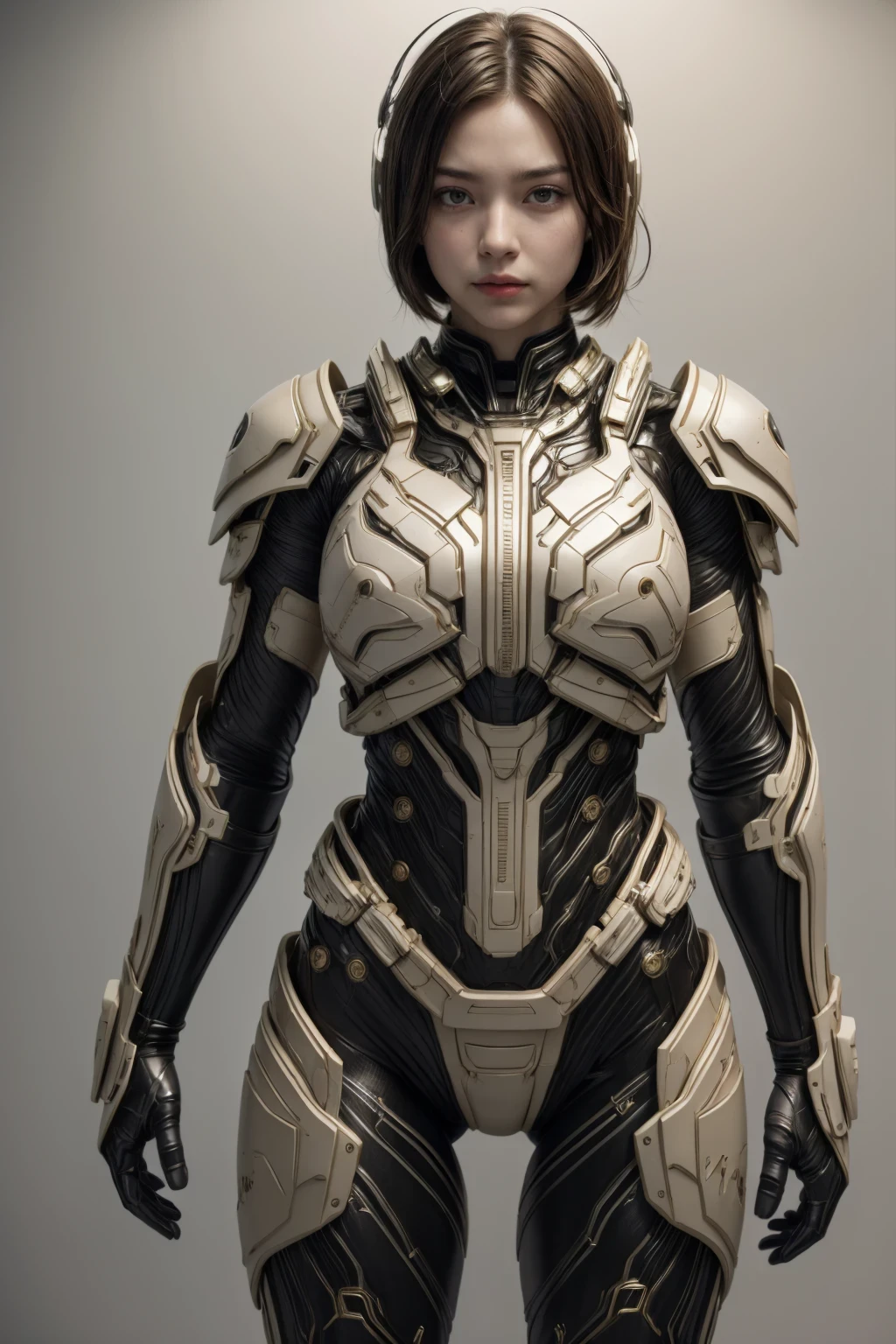 A close up of a woman in a futuristic suit with a helmet on - SeaArt AI