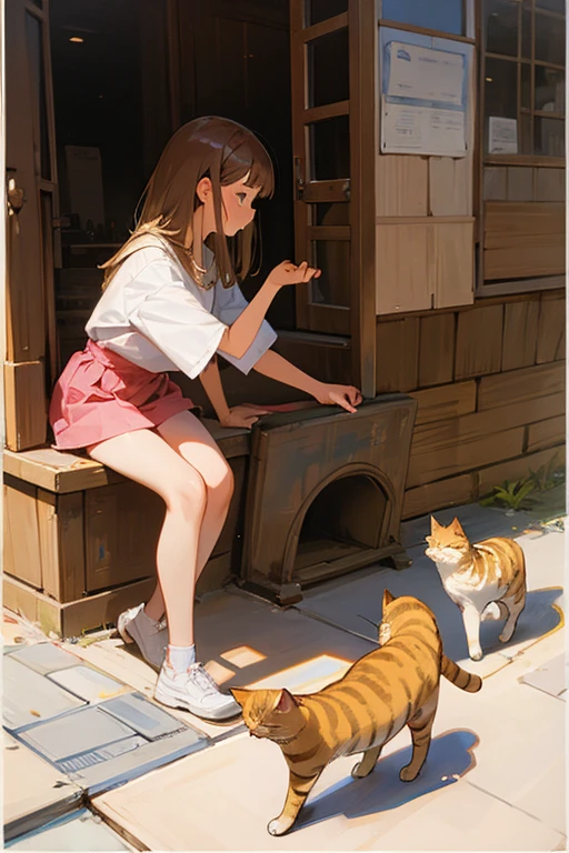 Cat and girl