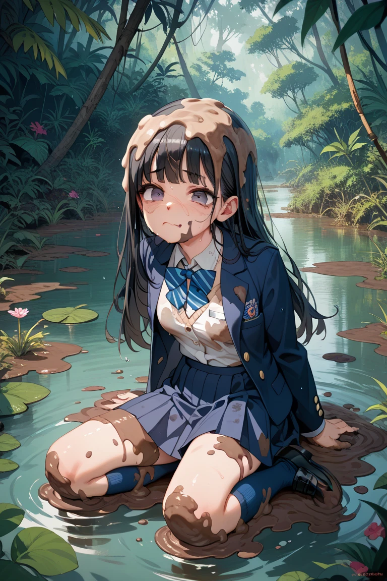 (must be follow these prompts:2.2),masterpiece,best quality,extremely detailed,(in her clothing:2.5),(adorable expression:2.6),(usual face:2.6),(pretty face:2.4),(normal body structures:2.6),(realistic:3),(displayed one girl on single picture:2.6),(A cute Japanese female college student who is a member of an exploration club at a university in Japan.:2.3),(The college student is exploring the forest in his exploring clothes.:2.2),(The forest is infested with tentacles whose only goal is to ejaculate large amounts into her vagina, and their genitals are excited as they hunt for prey.:1.8),(The female university student looks cute in her exploration clothes.:2.1),(The college student was exploring the forest wearing his exploration clothes when a lewd tentacle targeted his vagina and forced a very thick genital organ into his vagina.:1.7),(The very thick genitals that were thrust into her are still ejaculating copious amounts into the vagina of the female college student, which is moist with love juice.:1.6),(The female college student's vagina still had the semen that had been ejaculated earlier, but more semen was being ejaculated into it.:1.6),(The female college student has a very pretty face and is .:2.2),(The tentacle's genitals crawled up the female college student's inner thighs, penetrated deep into her vagina, and then pulsated violently.:1.8),(The female college student is short but has a slightly plump body.:1.7),(The female college student's expedition clothing is made of durable fabric that will never tear.:3.3),(Her breasts are completely hidden under her clothes:1.9),(she looks like a lolita:2.0),(These were all things that happened to the female college student herself, and no one else.:3.5),(Make sure to depict the face:5.3),(Calm expression:4.3),(Innocent face:3),(The film depicts just one female college student.:3.3),(Only the female college student appears.:4.2),(Portrait Style:5)