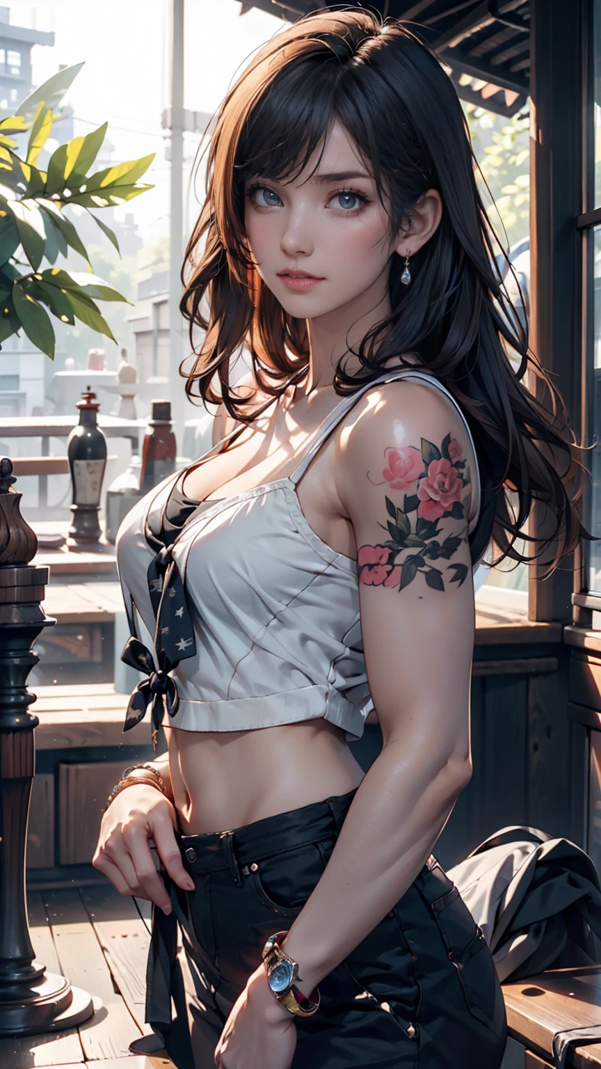 Ancient Chinese Beauties, Attractive temperament, Flowing long skirt, Clear Face, Beautiful Eyes, Around the sweet osmanthus, A well-proportioned masterpiece with perfect body structure, Very detailed, A magnificent composition, Color tattoo art, New Traditional Tattoo Art, SD Tattoo Design, Color tattoo art, Mysterious, warm and friendly atmosphere, Hyperrealistic painting, Super HD, high quality, 最high quality, 32K --v 6、24-year-old woman、Sexy proportionature female body、Sexy proportionakeup、Textured skin((textured skin))、smile、Narrow waist