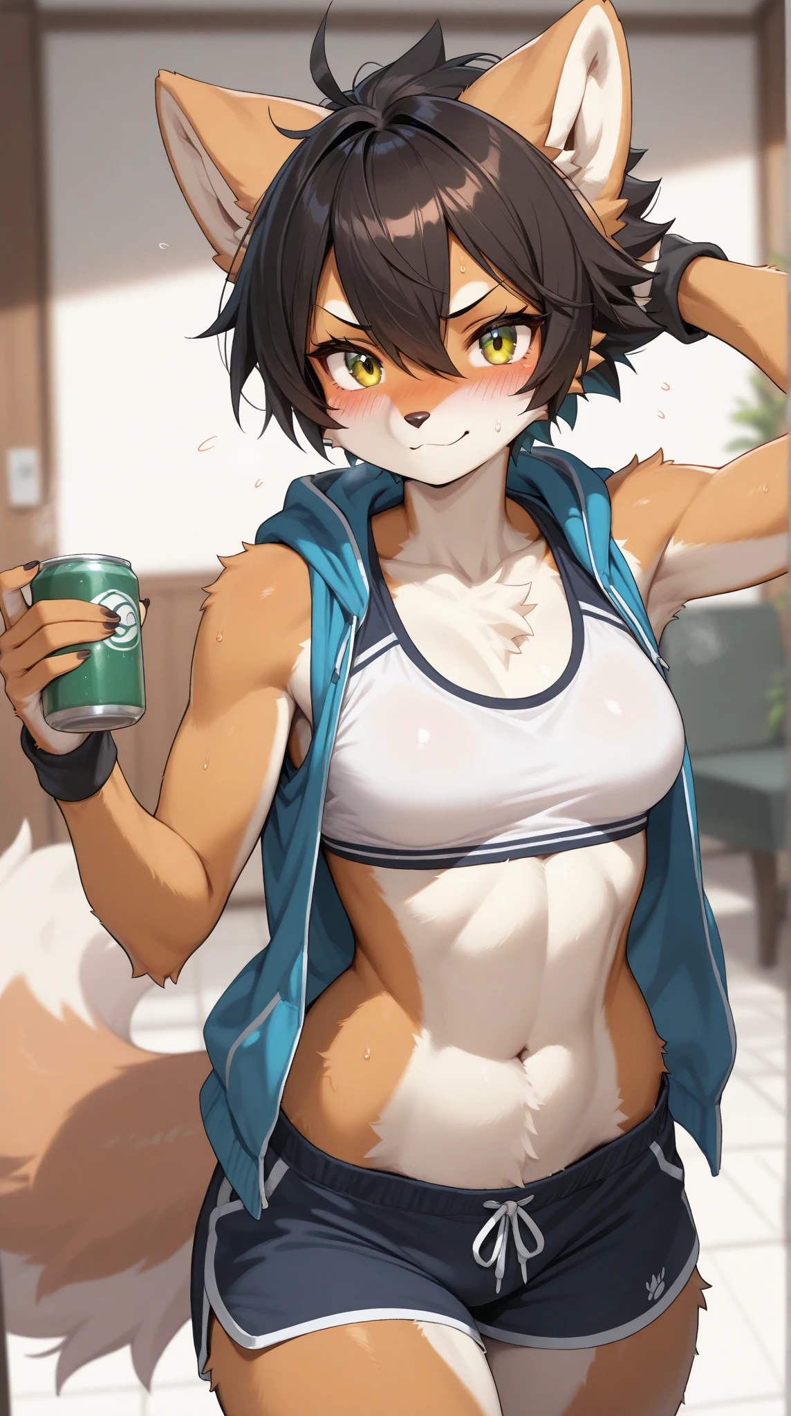 Masterpiece, (high quality:1.65), best picture quality, (high resolution:1.65), figure, (absurd resolution:1.65), digital painting, (artwork), (by Dagasi), (fluffy fur), anthro (tiger:1.25), (Detailed face:1.5), Cute face, (Detailed Bikini:1.5), (indoor, locker room, kneeling:1.25), (detailed breasts:1.25), (big breasts:1.25), perfect round breasts, (sexy body:1.5), breasts focus, Normal breasts structure, (Fifteen-year-old shota:1.2), (Huge bulge:1.3), (Big bulge:1.3), (Average boy's body:1.0), (crotch bulge:1.3), wide shoulders, (masculine:1.25), narrow hips, jaw line, normal bulge structure, (Knee Socks:1.5), (elbow gloves:1.2), (long snout:1.0), detailed eyes, bright and clear eyes, (yaoi:1.25), (shota:1.5), (Humanoid body:1.5), (Super Handsome Face:1.5), (kemono shota:1.5), (leg muscles:1.25), (Perfect body:1.25), (perfect three-dimensional boobs:1.35), horny, (Detailed fur:1.2), strong, (short pants:1.5), (athletic boy:1.35), 8k, 4k, 2k, Full HD Backgrounds, (teenager body:1.35), (male waist:1.25), (male biceps:1.2), (male thigh muscles:1.0), (male arms:1.2), (male hands:1.2), (baby face:1.35), (correct anatomy:1.3), (Detailed body:1.35), (correct body proportions:1.35), (Breasts Cleavage:1.35), upper part of body, (general male:1.5), (mammal:1.2), (bedroom eyes:1.2), (narrowed eyes:1.2), (detailed:1.5), (tenting:1.35), (manly:1.25), (busty:1.35), (male hair cut:1.2)