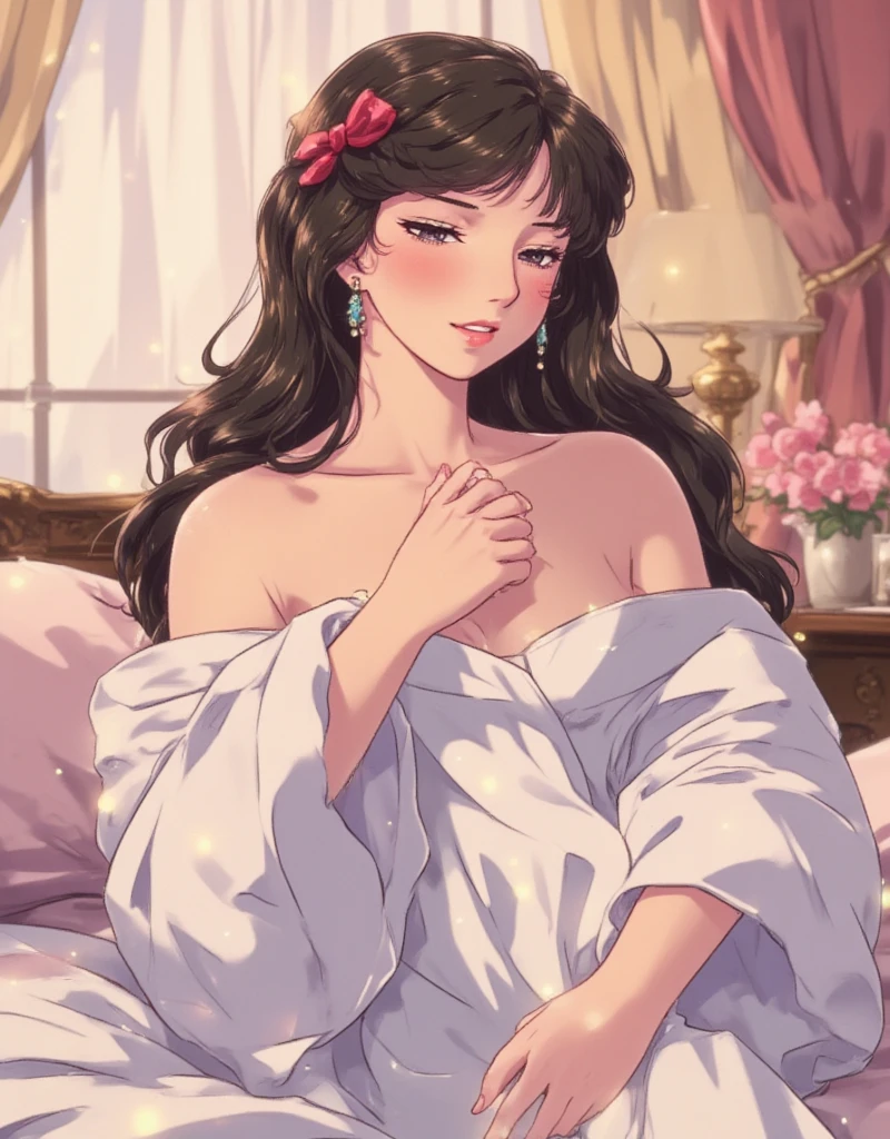 Hyper realistic and super detailed sexy Nezuko,nsfw, very detailed, expressions faciales sexy, seductive facial expressions, [:(Facial detail: 1.4): 0.4], 16K resolution, 4K resolution, Lighting dynamique, high definition resolution, (hyper realistic: 1.4), (RetroLighting: 1.2), (sunlight: 1), (pleine hauteur: 1.8),(contrasting background: 1.5), (Anatomy of the hyperrealistic arm), (Hyperrealistic anatomy of the legs), (peau propre), (kinematics&#39;Lighting: 1.7), (intime), (Technologie NVIDIA RTX Ray Tracing), (Anatomy of the hyperrealistic arm: 2), (Ventre plat parfait), (image couleur),Create a chef-d&#39;Oeuvre in resolution 4K, Ultra-realistic, and extremely detailed, mettant en vedette une jeune Nezuko séduisante avec un physique captivant et une tenue de mariée attrayante. La mariée de Nezuko est le personnage central de l&#39;work of&#39;art., rayonnant de joie et d&#39;elegance. She is standing in a beautifully decorated room, avec doux, natural light penetrates through the curtains, créer une atmosphère intimiste et enchanteresse.

The attractive young Nezuko possesses captivating beauty. Sa robe de mariée est une véritable merveille, avec de la dentelle complexe, delicate embroidery, et une silhouette près du corps. Elle porte un voile qui couvre partiellement son visage, ajoutant un air de mystère. Son bouquet de fleurs fraîches est tenu délicatement dans ses mains.

His physique is attractive, with graceful curves that complement the elegant lines of her bridal outfit. Her hair is styled to perfection, avec des mèches fluides qui encadrent son visage. Her makeup is tastefully done, Enhance your natural beauty. Elle porte des bijoux scintillants qui accentuent son allure, y compris un collier, des boucles d&#39;oreilles, and a tiara.

The room is tastefully decorated for&#39;occasion, avec des compositions florales et des touches romantiques. The bed is adorned with fine linens and&#39;decorative pillows. Une douce lueur