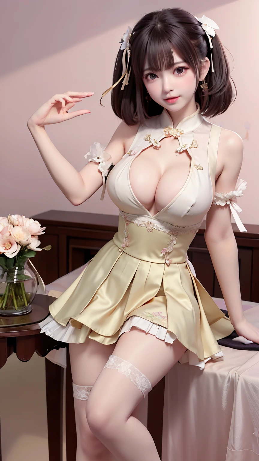 sexy, ensaio sensual, realistic, full body, solo, 1girl, mature female, dark skinned female, (gyaru, goth, bimbo), huge chest, long legs, huge thighs, huge calves, mature female, flat belly, abs, (colored skin, green skin, dark skin), tiny waist, narrow waist, white hair, glowing eyes, huge hips, thick lips, lipstick, longeyelashes, thin toned body, (transparent corset of glass, tight long skirt), extraarms, gotou airi, 1960s, detailed face, detailed body, luminescent eyes