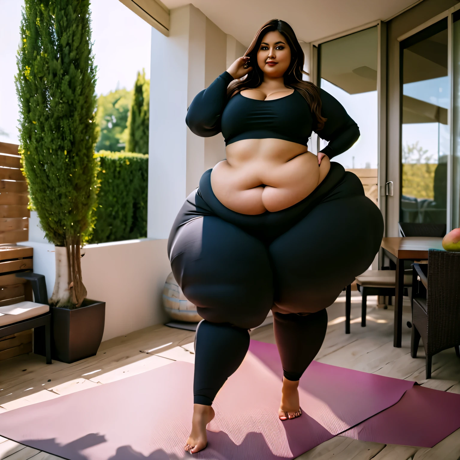 Ssbbw solo extremely morbidly obese Zazie Beetz full body alone