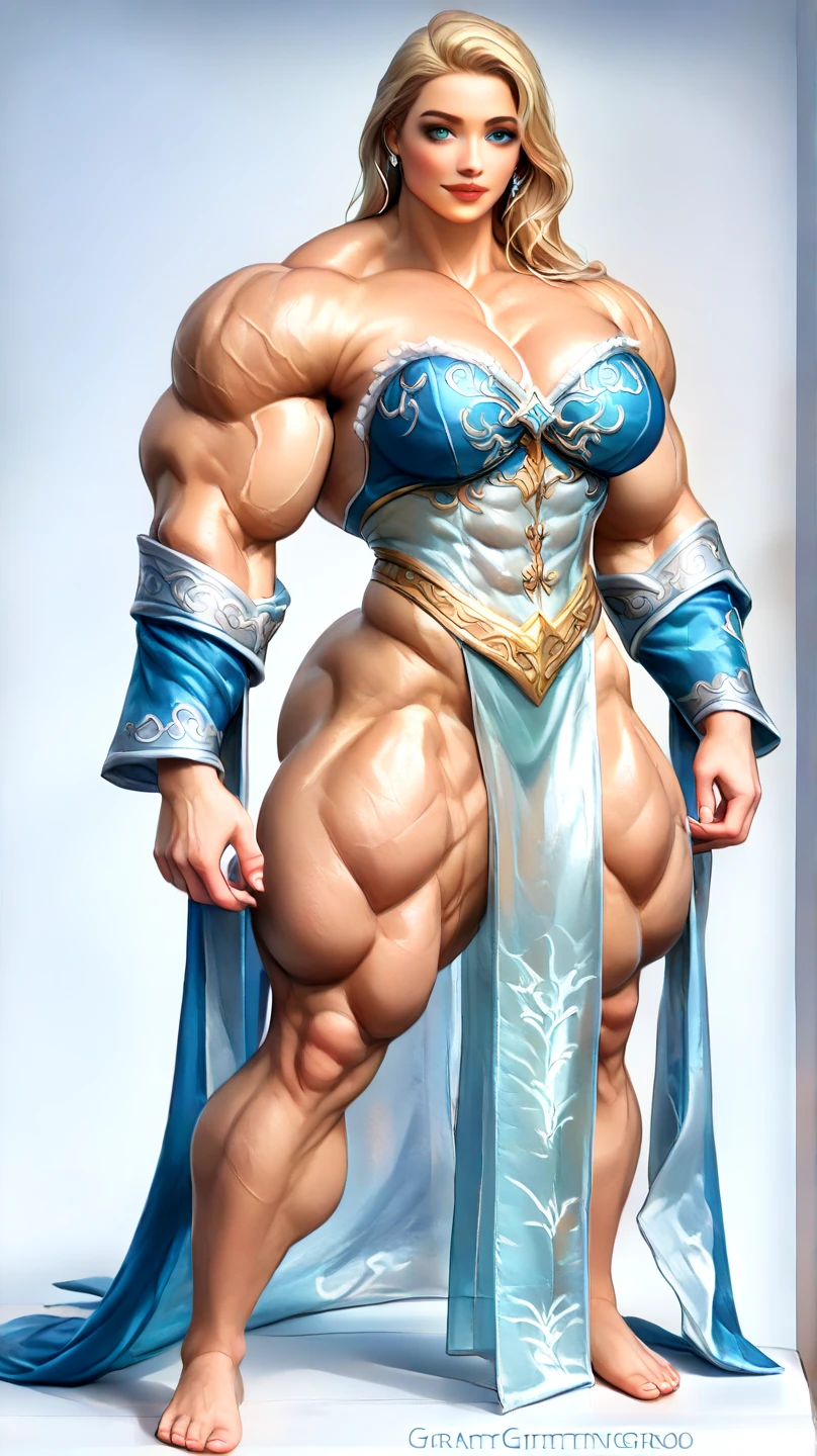 (((Close view))), tall, cyan hair, beautiful muscular woman, long curvy hair, pale white skinned, closed smile, large breast, (black lipstick), (massive muscles), (hyper muscle), (ginormous bulky muscles), orange eyes, ((cyan sparkly ball gown embroidered with bat designs)), gauntlets, choker, high heels, (in a ballroom)