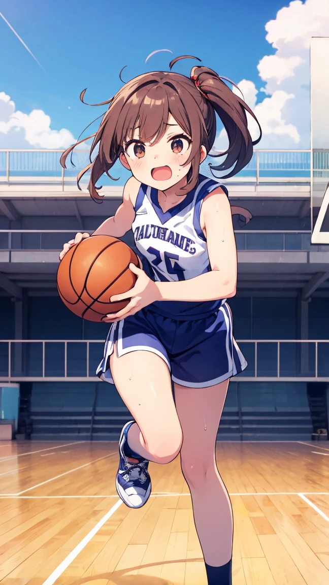 unity 8k wallpaper, anatomically correct, (((masterpiece))), (((best quality))), (((ultra detailed))), (((high-resolution))), ((super fine illustration)), ((Ultimate cutie)), ((detailed beautiful face)), ((perfect hands)), ((perfect finger)), (((good anatomy))), Solo, One girl, 17 years old, (potbelly), (Curve), medium breasts, ((thick thighs)), Shiny hair, ((A look of regret)), (((Tears))), (blush), BREAK, Adidas, (((Buruma))), (Sleeveless Volleyball Uniforms), head band, ((wristbands)), ((Kneepads)), BREAK, ((Hold a beautiful spherical 6-inch volleyball with both hands)), Kneeling, ((Sweat)), (perspired), (Heavy breathing), Sense of depth, in gymnasium, Lighting, From above, (Look at viewers)