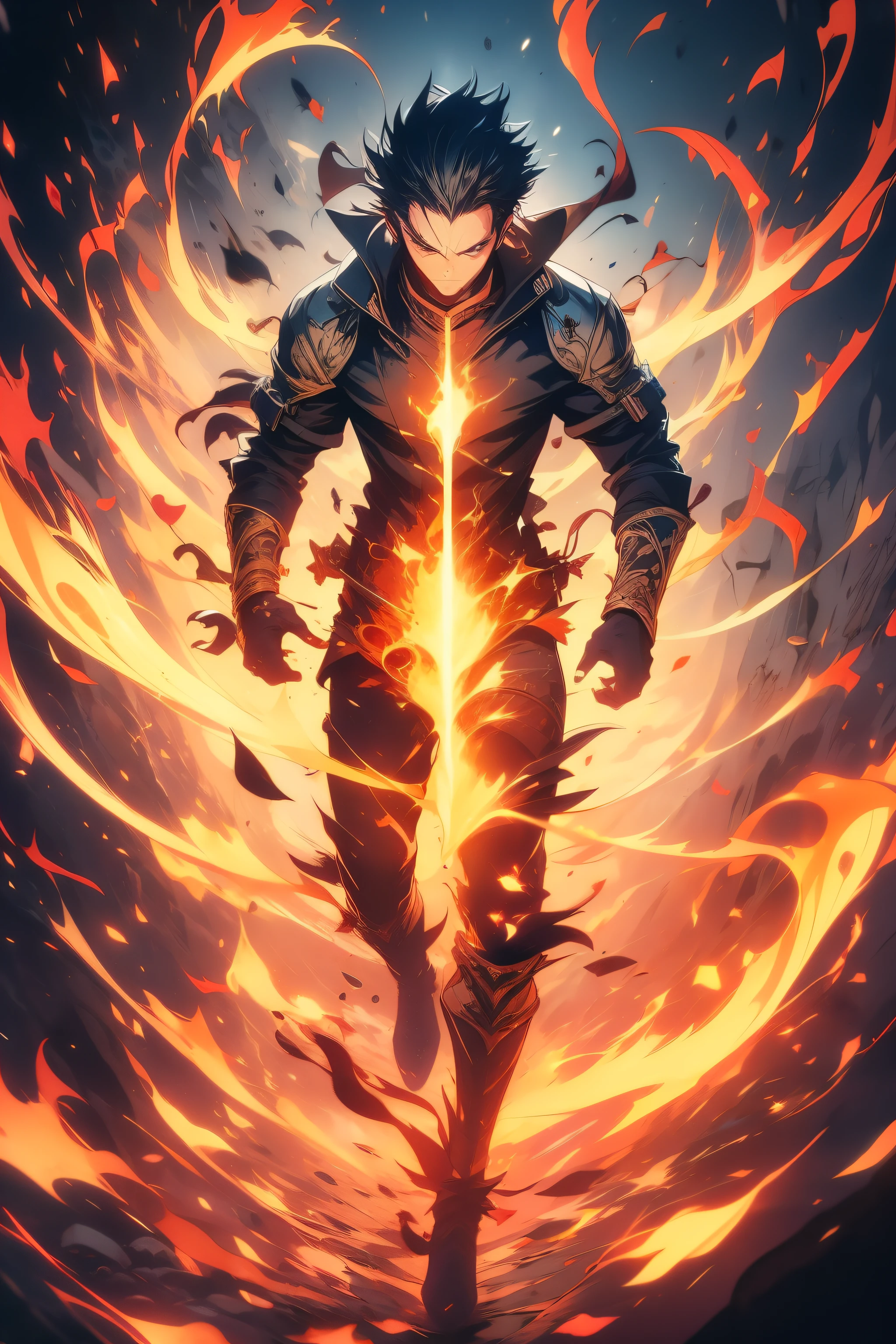 Flarion : Burn You Endlessly typography with anime style