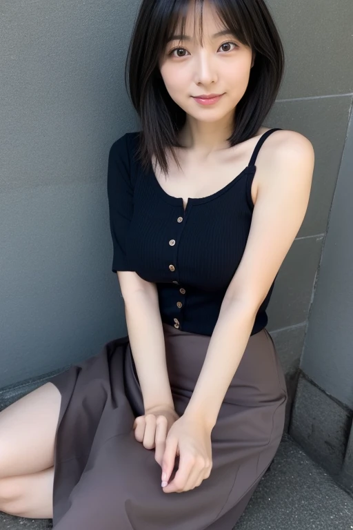 (8k、RAW Photos、Highest quality、masterpiece:1.2)、(Realistic、Realistic)、1 girl、Japanese women、30 years old、Short Hair、((whole body、Large Breasts、Black pubic hair、whole body、View from the front、 Girls))、((Squat、With legs apart、Black pubic hair、naked ))、No pants、(((NSFW)))