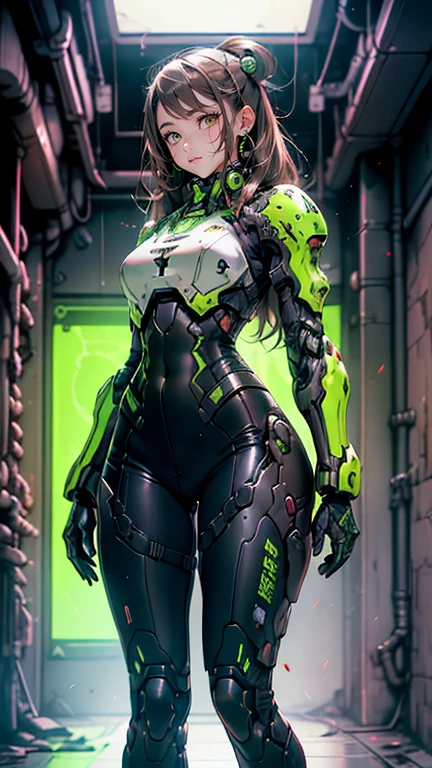 (La mejor calidad,A high resolution,Ultra - detallado,actual),Ariana Grande , retrato, (Superchica zombi de DC:1.4 ) , (yellow biomechanical :1.4 ) , robot complejo, crecimiento completo, hyper realistic, crazy little details, extremely clean lines, (cyberpunk aesthetic) , (obra maestra presentada en Zbrush Central) , brutalist gothic cathedral, ciberpunk, Foto premiada, bokeh, neon lights, cyber member, (pose vaquero) ,More detailed 8K.motor irreal:1.4,HD,La mejor calidad:1.4, fotorrealista:1.4, textura de la piel:1.4, obra maestra:1.8,obra maestra, mejor calidad,objeto Objeto], (rasgos faciales detallados:1.3), (Chemical laboratory ruins background.:1.4 ), (ciberpunk 2.1), (convexo dedos detallados), (perfect anatomy), (hermosos ojos azules),( lenceria amarilla) 