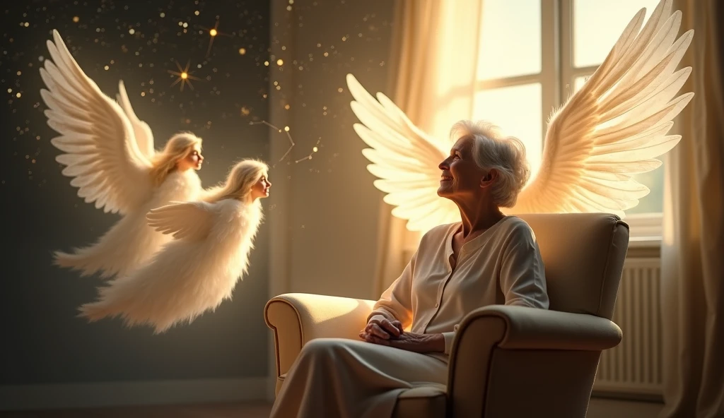 Mother-in-law, alone at home, had a dream at night. An angel appeared in her dream.