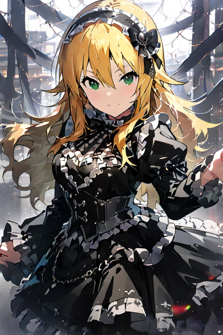 Yellow hair girl with lascar gun like layla mlbb game