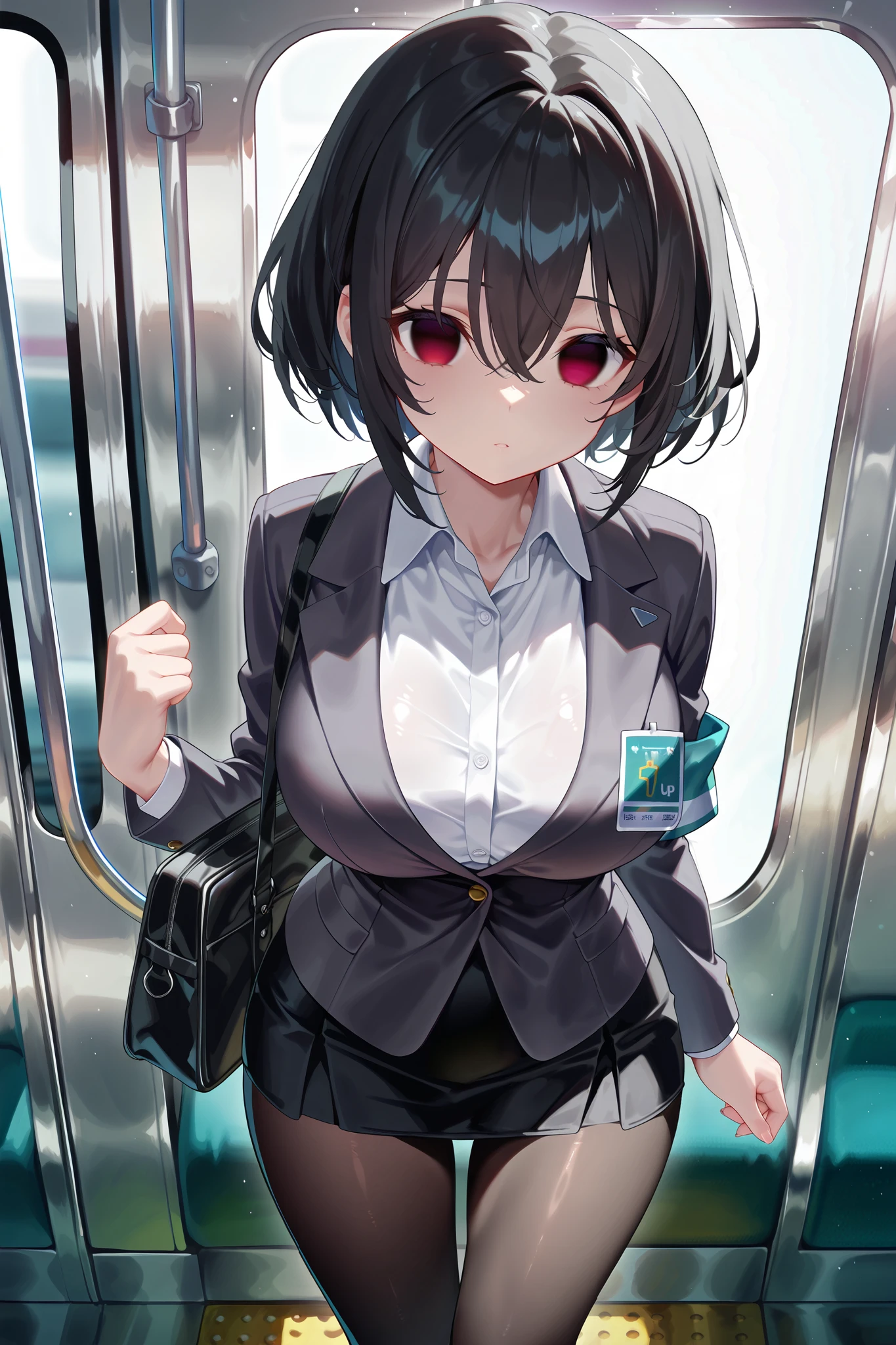 score_9, score_8_up , score_7_up , score_6_up , score_5_up , score_4_up ,8k,4K,source_anime, shiny , extremely detailed,highly detailed,best quality,masterpiece, highres, extremely detailed,highly detailed,best quality,masterpiece, highres,perfect female body,perfect anatomy, BREAK
1girl,
inside train, wear clothes, is standing, upright, Empty Eyes,