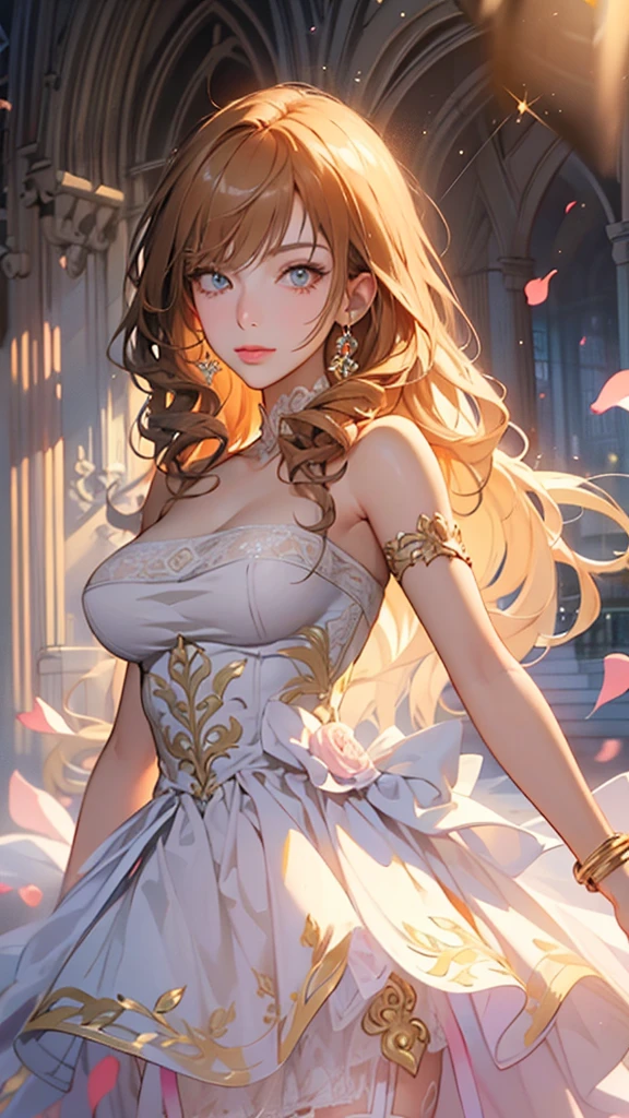 a beautiful cute girl in a surreal costume, intricate detailed dress, incredibly detailed face, beautiful detailed eyes, beautiful detailed lips, delicate skin, long eyelashes, confident pose, whimsical background, dreamlike atmosphere, vibrant colors, cinematic lighting, masterpiece, photorealistic, 8k, highly detailed