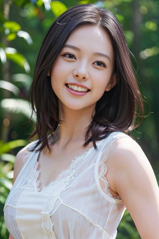 (8k、RAW Photos、highest quality、masterpiece:1.2)、(Realistic、Realistic:1.37)、Very detailed、超A high resolution、1 girl、View your viewers、Beautifully detailed face、Laughter、narrow、(Slim waist) :1.3)、Beautiful and detailed skin、Skin Texture、Floating Hair、Professional Lighting、Human whole body、18-year-old、Baby Face、Embarrassed face、Sappin&#39;&#39;&#39;&#39;、Moisturizing lips、Pale pink lips、Braided Hairstyles、Umbilical cord prolapse、Small breasts、Cleavage、hot spring、((naked))、Browsing Caution
