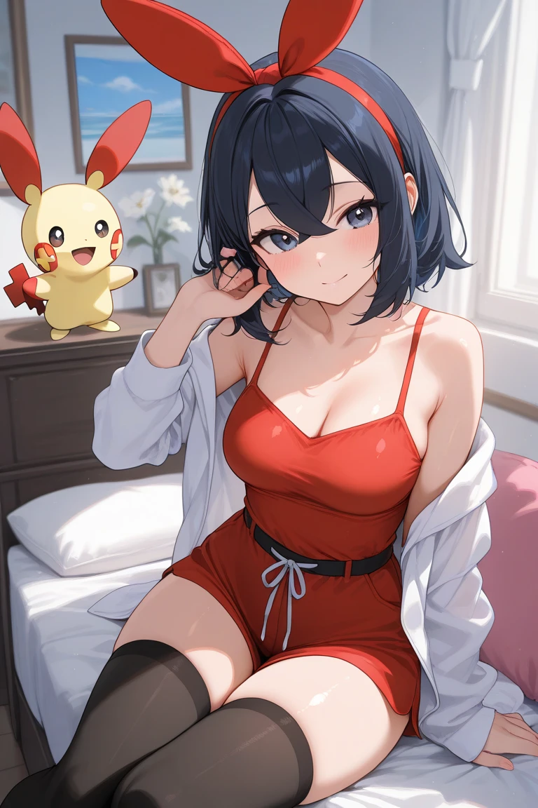 NSFW,masterpiece,Highest quality,High resolution,Super detailed,marnie_\(pokemon\),Aqua Eye, Black Choker, Red ribbon,Small breasts,Athletics part,Vinyl Bra Top,Vinyl one-point shorts,expectant face,Frustrated face,Embarrassed,blush,(Ecstasy face),Holistic Division,bed,prostitution,heart,Trembling,(Middle-aged men),Cheating,Cuckold,Falling into Pleasure,(Squirting),(Having sex),Insert,Creampie