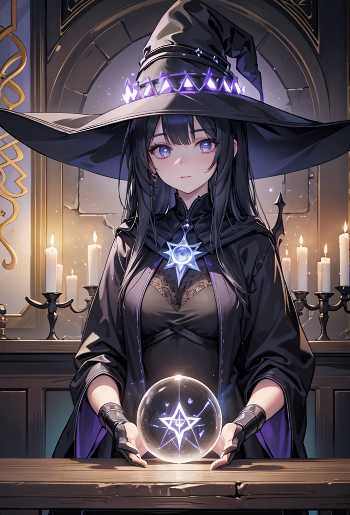(Fatal Beauty,A charming villain,witch) ,(A supple and powerful physique),(Sensual charm),(Mysterious charm:1.1),(Captivating silhouette),(highest quality,High resolution:1.2),(dark,Threatening:1.1),((dark horror theme:1.5),(Thriller:1.5)),(Dark fantasy:1.5), (((Countless stars fly away:1.5),(Absurd:1.5),(wonderful:1.5))),Woman in a dress, ((((Glasses))))、((((big sapphire necklace))))、(Powerful numbers:1.1),(((Big Breasts))),(((Fiery crown:1.1))),prime color,Urban,Very detailed,masterpiece,Intricate details,Faded,Very detailed, Eye for details,Intricate details,暗くてSpooky atmosphere, Spiritual Beings, Unforgettably beautiful, Ghostly figures, Shadow-like shape, Spooky whispers, Ominous Aura, Goth Maiden, Very darkHer eyes, Like dazzling fur in a starless haze,Her Mogul Snaps, Mysterious Cemetery,Black hair swaying in the moonlight, She summons darkness, (beautiful: 1.7), (Black Hat: 1.6), (An intricately decorated jet-black cloak: 1.6), (Delicately decorated cloak, Despite the damage: 1.5), Hypermaximalist, Breathtaking oil paintings, Surreal, Ultra-realistic digital illustrations that mimic the style of oil paintings, A seamless blend of Alex Grey's psychedelic visionary art and H's physical and mechanical aesthetic..r. Giger. wonderful構成, (Shining Eyes:1.6)、(Glowing Eyes:1.1),(hellish landscape:1.1),(fire,sulfur:1.1),(Threatening atmosphere:1.1),(dark shadows,Threatening presence:1.1),(Unlucky Clouds,Stormy Skies:1.1),(dark,Spooky atmosphere:1.1),(Aura of misfortune,Evil energy:1.1),(dark aura,cigarette:1.1),(Extreme heat,Burning Flames:1.1),(Nightmare Visions:1.1),(Predicting the end:1.1),(Whispers of misfortune,Devilish Laugh:1.1),(Cry of pain,echoing screams:1.1),(Bad luck symbol,Ancient runes:1.1),(Mysterious relic,dark art ifacts:1.1),(Infernal ritual,ritual sacrifice:1.1),(Eternal ruin,A hopeless existence:1.1), Inspired by abandoned mech backgrounds. Art created by Craig Mullins, Necrostyle., Detailed Description, Future Scholars