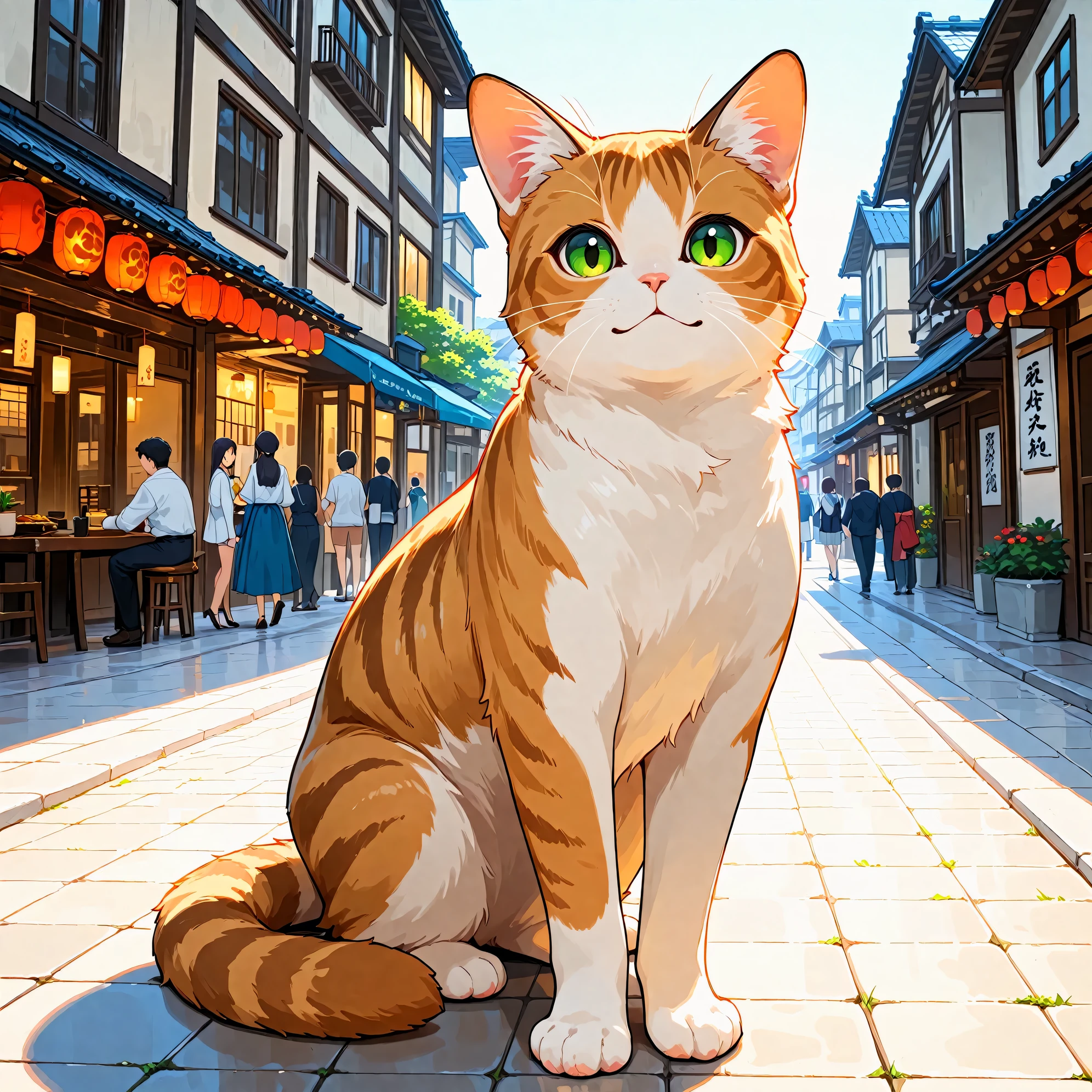(masterpiece), (best quality), (ultra-detailed), Accompanied by a cat, (cute cat), outdoors,absurderes, Hi-Res, ultra-detailed, BREAK, Expressive lettering, Elegant décor, Design images featuring beautiful calligraphy with craftsmanship and skill。