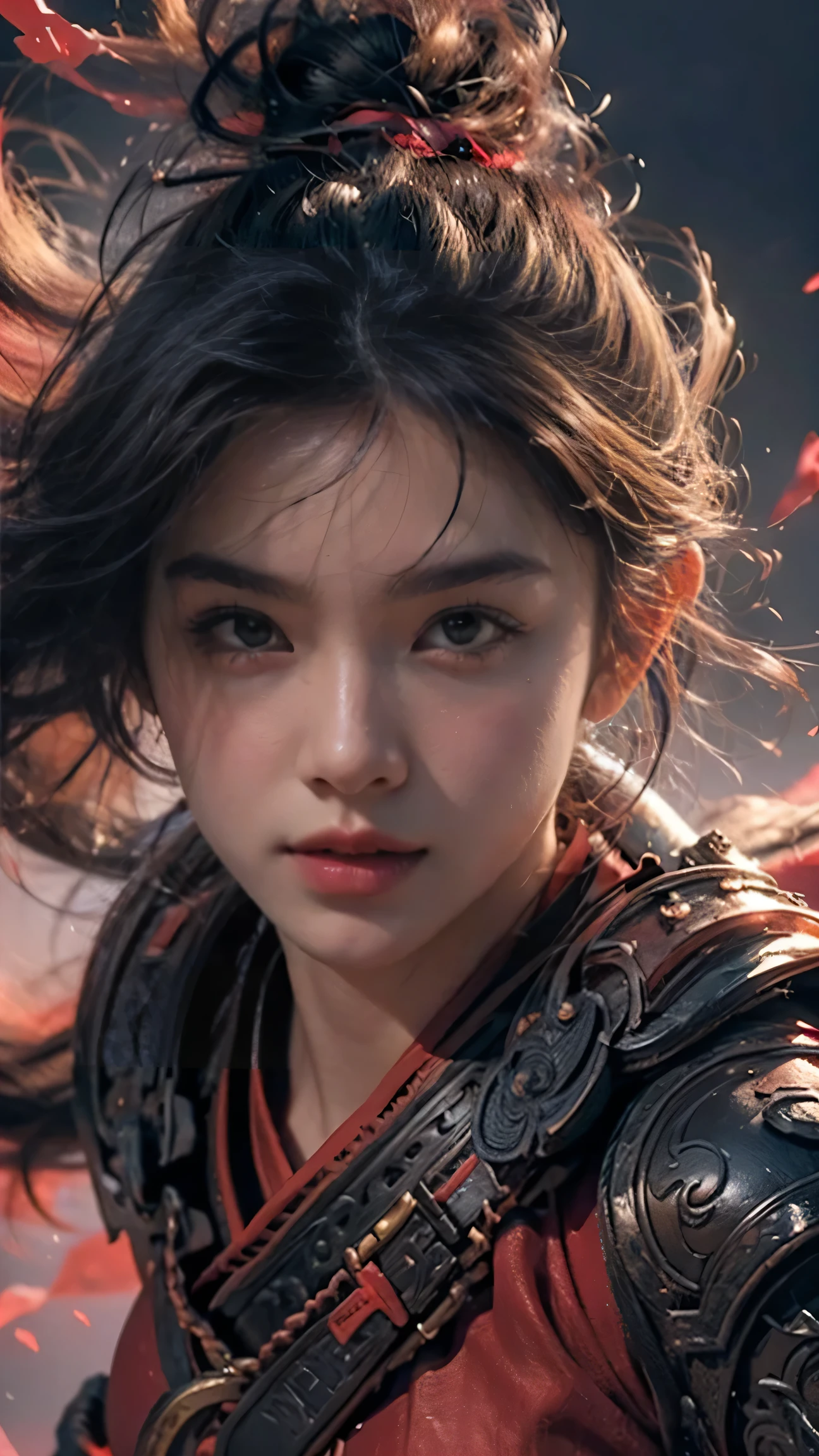 tmasterpiece,16k,high high quality,artwork of a,Martial soul,1 girl,red theme,smog,floating weapons,long sword,Bright lights,Bright background,sweety face,delicated face,Vivid textures,Photos taken with Sony camera,Cinematic lighting,full bodyesbian, close view, look at the viewer