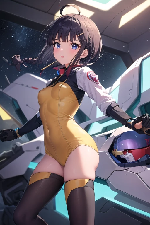 Extreme detail,masterpiece,futuristic city,girl with (energy shield):1.3,tight-fitting bodysuit,protecting herself from danger,using shield in battle,futuristic buildings,flying cars,shield growing brighter,repelling invader