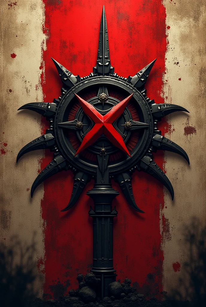 A cover, that has Viking symbols and the text “thrones of blood and iron”