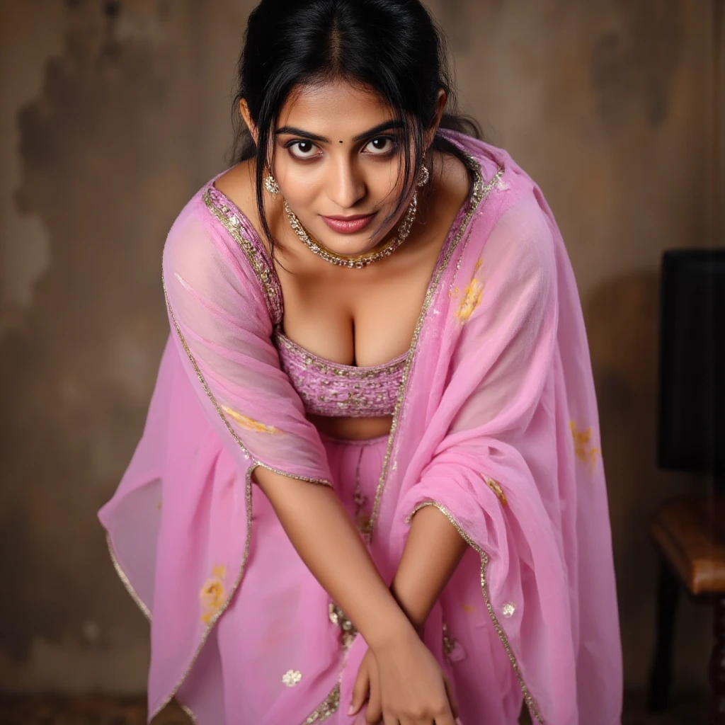 Indian milf, moan, showing pink , spreading with fingers, wet , wearing colorful saree, wet top