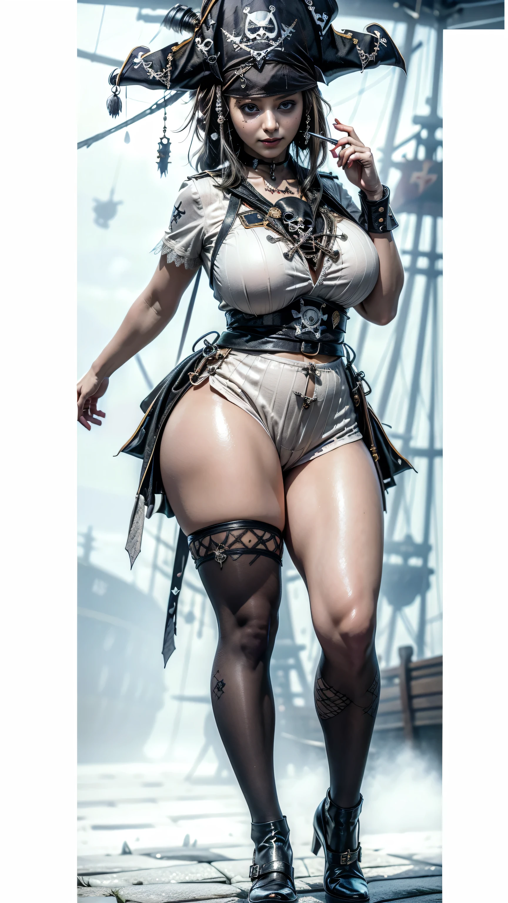 (masterpiece, best quality), intricate details, 1sologirl (standing full body toe to head by wooden pole:1.2) iron collar, arms behind back, iron cuffs, shackles, bound, bondage outfit, harness, o-ring, bondage outfit blindfolded cover eyes, happy red cheeks, chain leash collar choker neck bell shackles wristbands bracers bracelets, cleave gag, Marian NIKKE