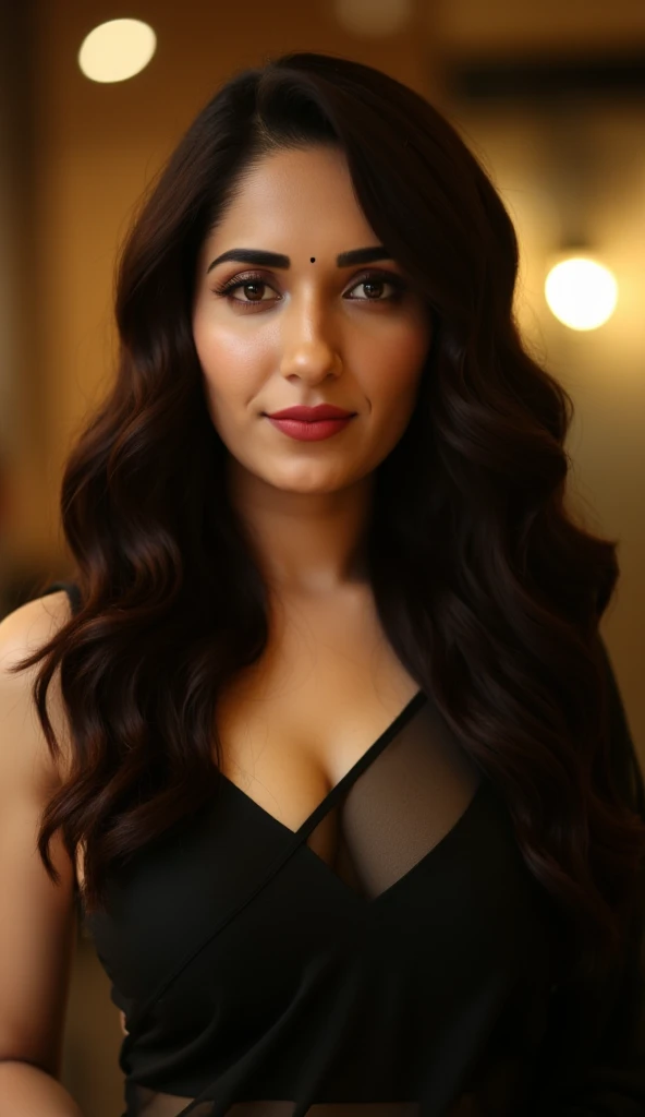 A young Turkish girl at Miami ,retro vibes along with a Ferrari testarossa , enjoying nightscape , near palm trees , wearing khadi brand  black saree , Mehwish Hayat