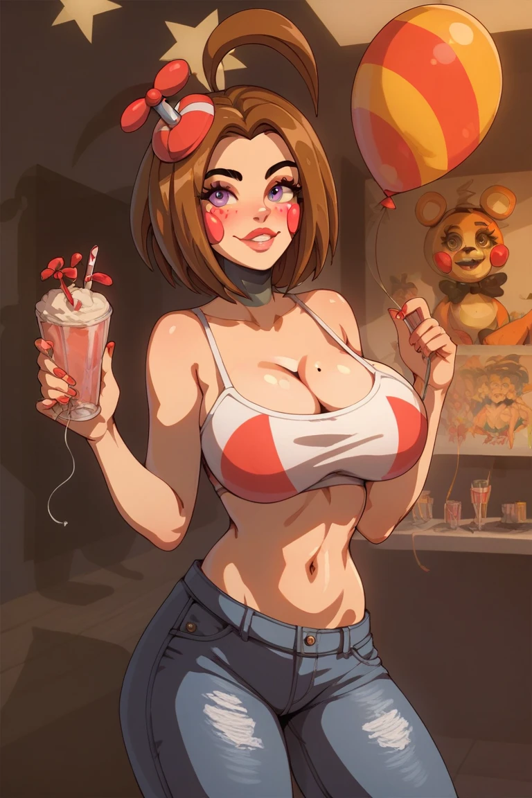 3d,kemono,A female siamese cat furry, ivory fur, siamese cat, (scarlet ponytail hair with parting bangs), sharpen yellow eyes,slender, big breasts, black fur on nose&arms&legs&ears , thick thigh, bikini, butt