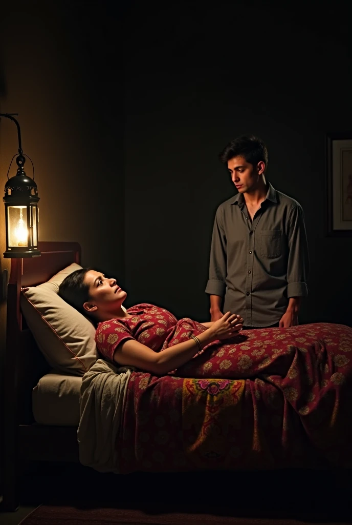 One day, Ramesh returned home early from work. As he entered the house, he saw a sight that broke him from within. His wife, Savita, and his nephew, Rohit, were lying in bed without clothes. For Ramesh, this was no less than a nightmare. His eyes filled with tears, but he controlled his emotions and quietly walked out of the house.