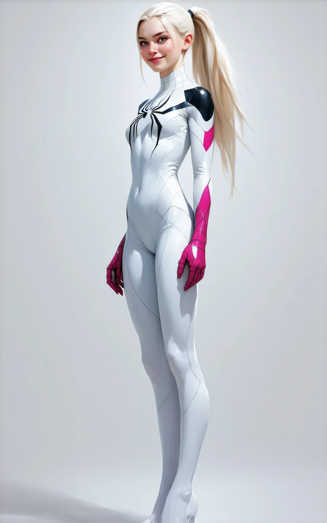 leg shot, best quality, high contrast. 16K resolution, hyper realism, real life, masterpiece, perfect face, detailed eyes, expressive eyes,(Photorealistic, RAW, 16K, Masterpiece, UHD), full body, 1girl, 19 years old, pop singer Britney Spears as White Spiderwoman in full body white leotards, tight body suit, white leather boots, shiny tight leggings, Britney Spears as the White Spiderman, Spiderman fighting stance, Extremely Realistic