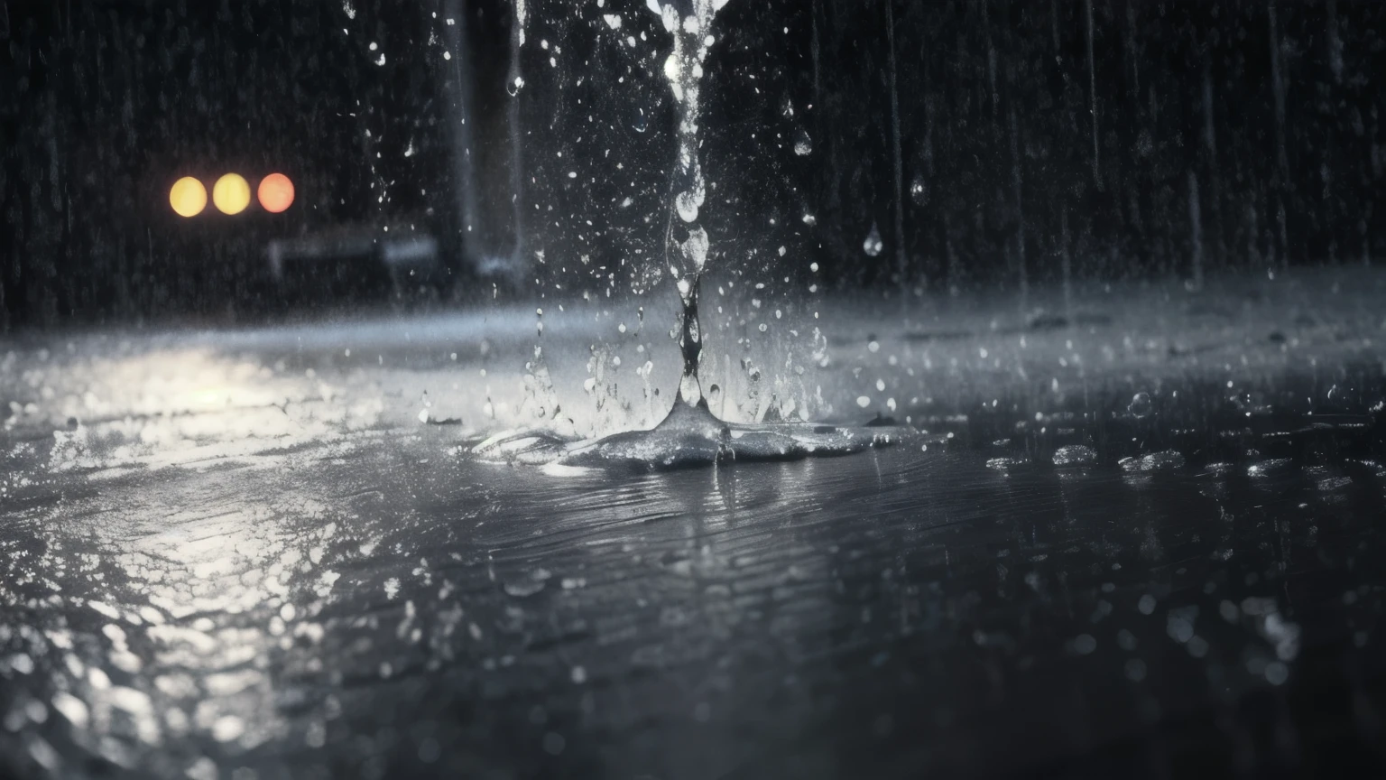 (photorealism:1.2), An illustration of a heavy rainfall with visible drops