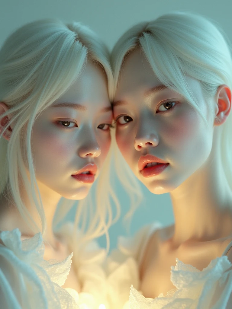 there is a woman kissing a man with a tree in the background, (((extremely detailed face))),(((extremely detailed eyes and face)),beautiful detailed eyes,body-parts__, official art, 8k unified wallpaper, super detailed, beautiful and aesthetic, beautiful, masterpiece, best quality, raw, masterpiece, super thin photo, best quality, super high resolution, photorealistic realism, sunlight, full body portrait, amazing beauty,,dynamic pose, delicate face, vibrant eyes,(from the front), they are wearing Spider-Man uniform, red and black color scheme, spider, very detailed abandoned warehouse background, detailed face, detailed complex busy background, messy, gorgeous, milky white, highly detailed skin, realistic skin details, visible pores, sharp focus, volumetric fog, 8k uhd, DSLR, high quality, film grain, fair skin, photographic realism, lomography, huge metropolis in future dystopia, seen from below, translucent