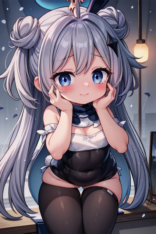 ((SD Art、cute little、Chibi Character))、masterpiece、hight resolution、the detail、真实感、Best Quality、beauitful face、Sauce order、22year old、Floral hair ornament、short twintails、Embarrassed look、slightly larger udder、round protruding buttocks、slightly chubby thighs、full body Esbian、Night view of the upper floors、Very affectionate love relationship、Innocent、agitation、Spread your legs apart、Platform high heels、Cowgirl、Standing、colorfull dress、Capture magical moments、Be enchanted by its amazing beauty、Dynamism