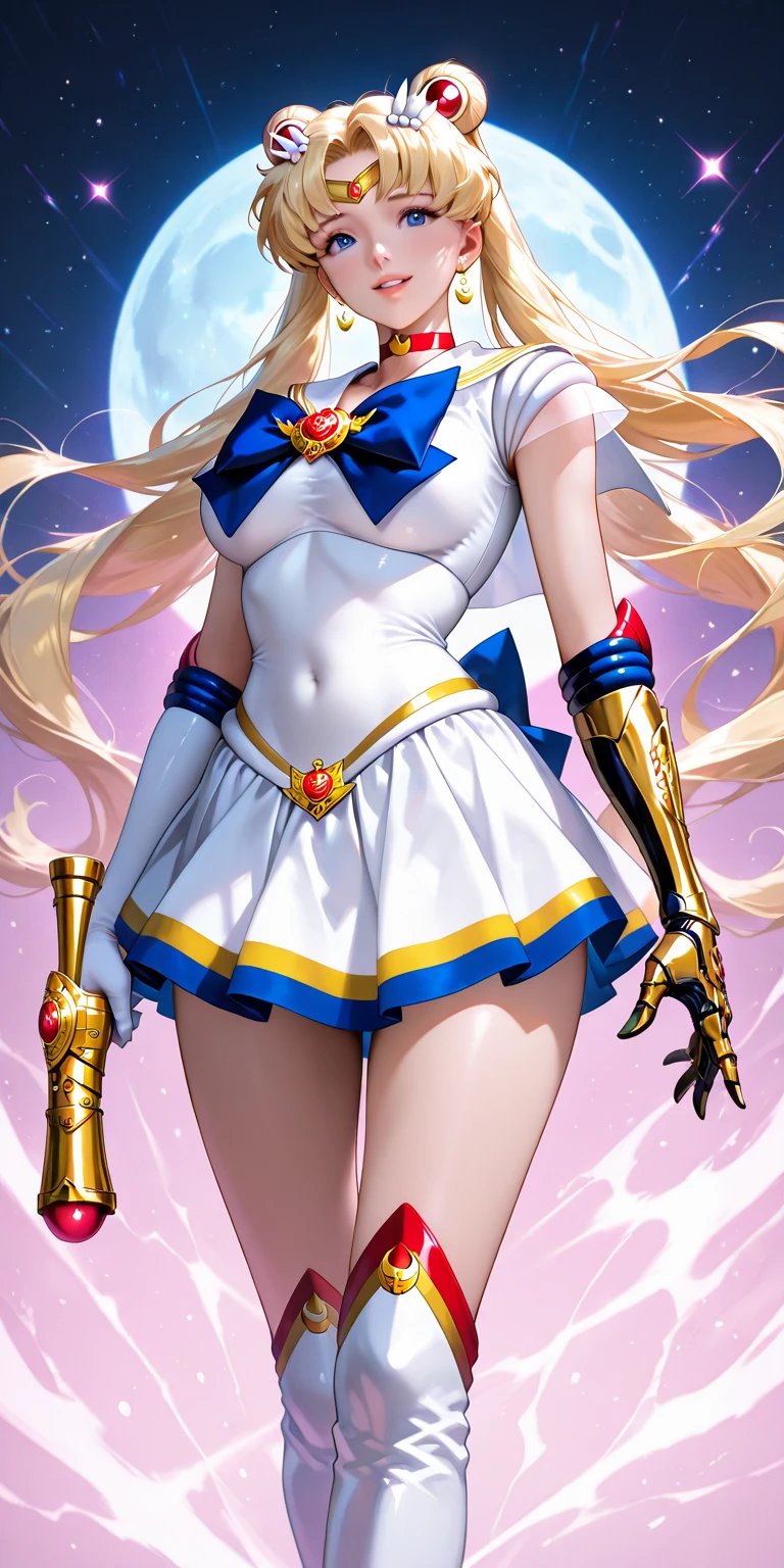 masterpiece, top quality, (1 person), (Sailor Moon R), (Super Sailor Moon), (detailed face), face focus, white wall, (on bed), bright room, crying expression, white gloves, detailed eyes, detailed face, love hotel room, detailed background, colorful clothes, sailor warrior uniform, colorful skirt, hair accessory, red ribbon, brooch, heart brooch, earrings, crescent moon, heart choker, heart, mini skirt, very long hair, back ribbon, crescent moon earrings, tiara, yellow choker, boots, knee boots, red footwear, top quality, high resolution, 4k wallpaper, (shape: 0.8), (detailed and beautiful eyes: 1.3), highly detailed face, meticulously crafted CG, (perfect hands, perfect anatomy), (after being raped: 1.3), (semen flowing: 1.3), (highly flipped skirt 1.3), (blood from vagina: 1.3), (on bed), (no underwear: 1.3), (Fully exposed vagina: 1.3),(Spread legs: 1.3), (Crouching: 1.3), Sailor Moon R, Super Sailor Moon,