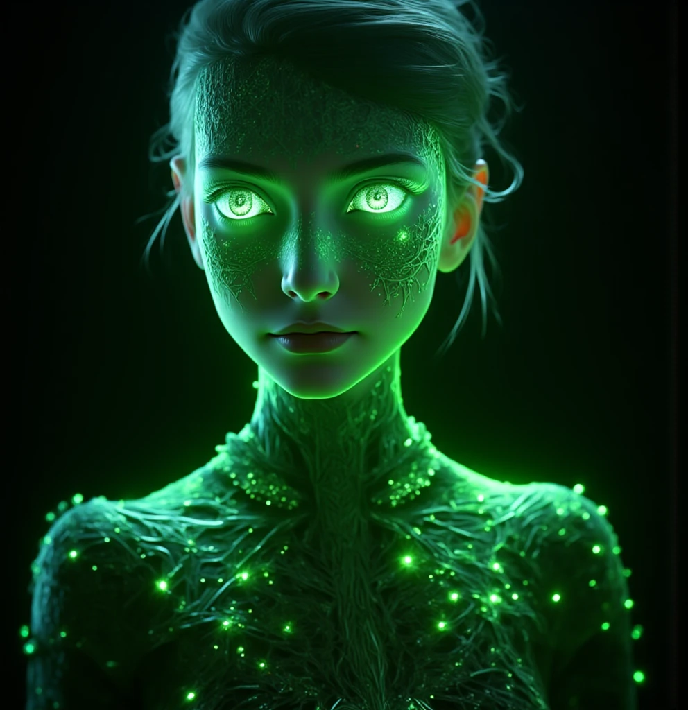 high resolution, Ultra Detailed, (1 woman:1.3), Skinny Japanese woman, beautiful face, detailed face, detailed eyes, reverberation, Experimental photography, Surreal contrasts, Eye-Catching Visuals, Artistic abstraction, The atmosphere breaks the art of cutting, Layered contours, Complex Mode, exquisite craft, shadow play, Depth and size, creative expression,
break art, Frozen sculpture, translucent form, short-lived beauty, Crystal structure, exquisite craft, Touch,
Broken Green Eye, Body Glow, glowing lines, Fluorescence, Glow Example, Sample tracking, flash, fluorescent Particles, Backlight, translucent, Light Particles