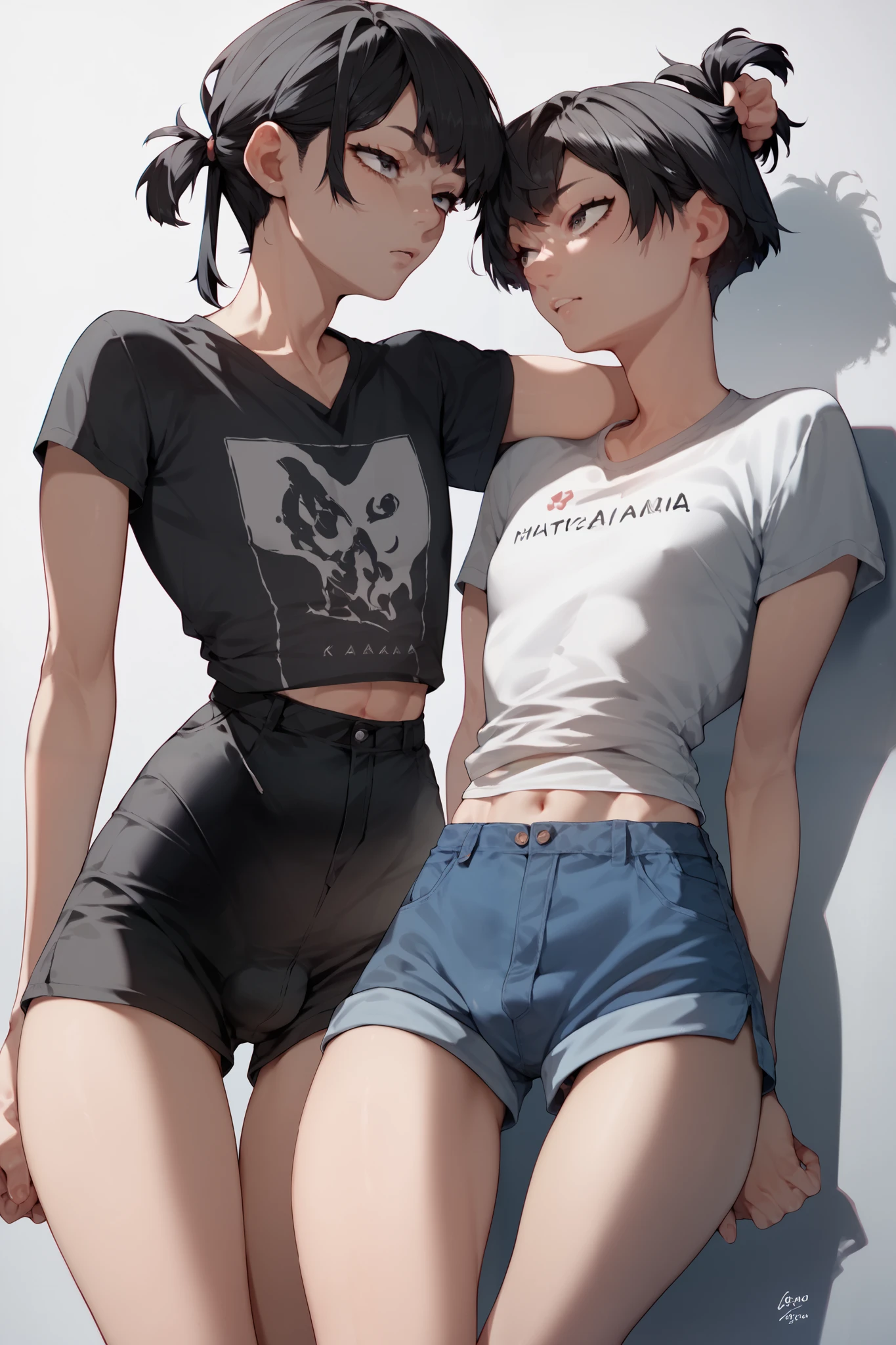 masterpiece, best quality,anime style, 1 girl,(((slender body))), (((small breast))),(((gym uniform,glasses))),(((3 monkey grabbing the gir))),((((cum)))), (beautiful face), (((short hair))), (((straight hair))), ((((black hair)))),detailed beautiful skin, (perfect hands, perfect anatomy)

