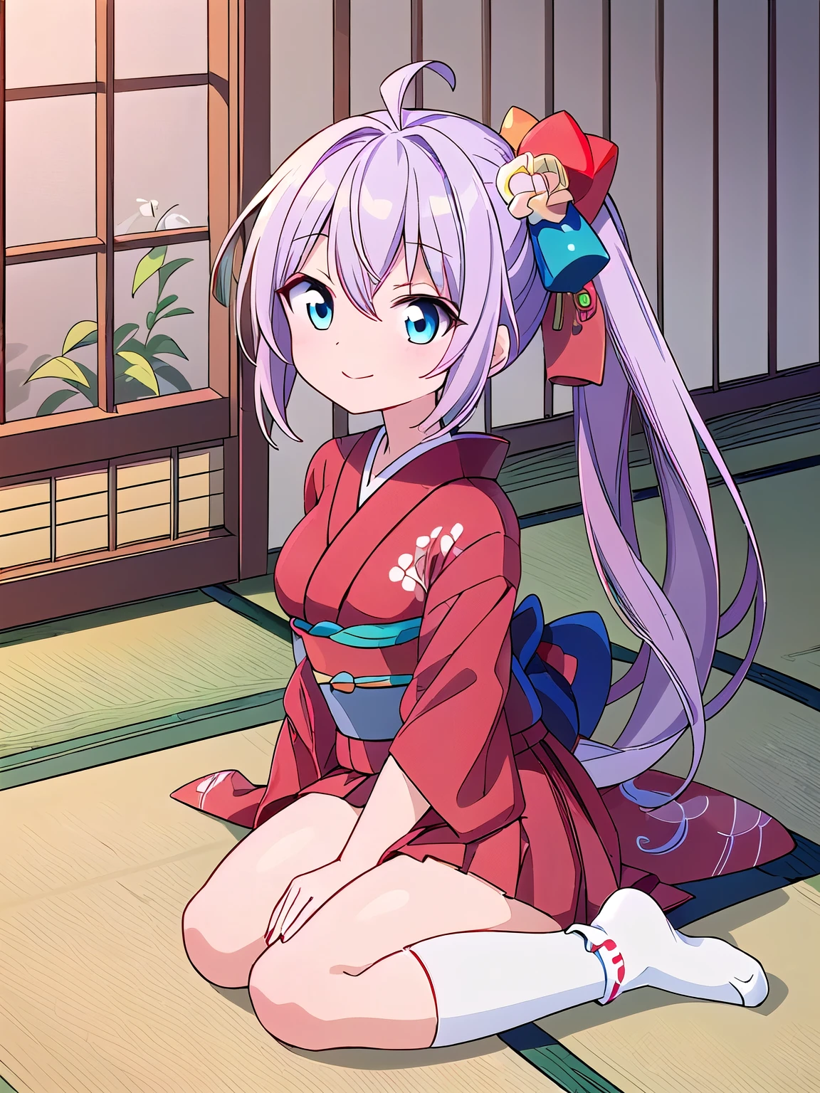masterpiece, highest quality, Pop illustrations, Pop colors, Pastel Tones, pastel colour,Big Butt,Shrine maiden,Miniskirt,smile
