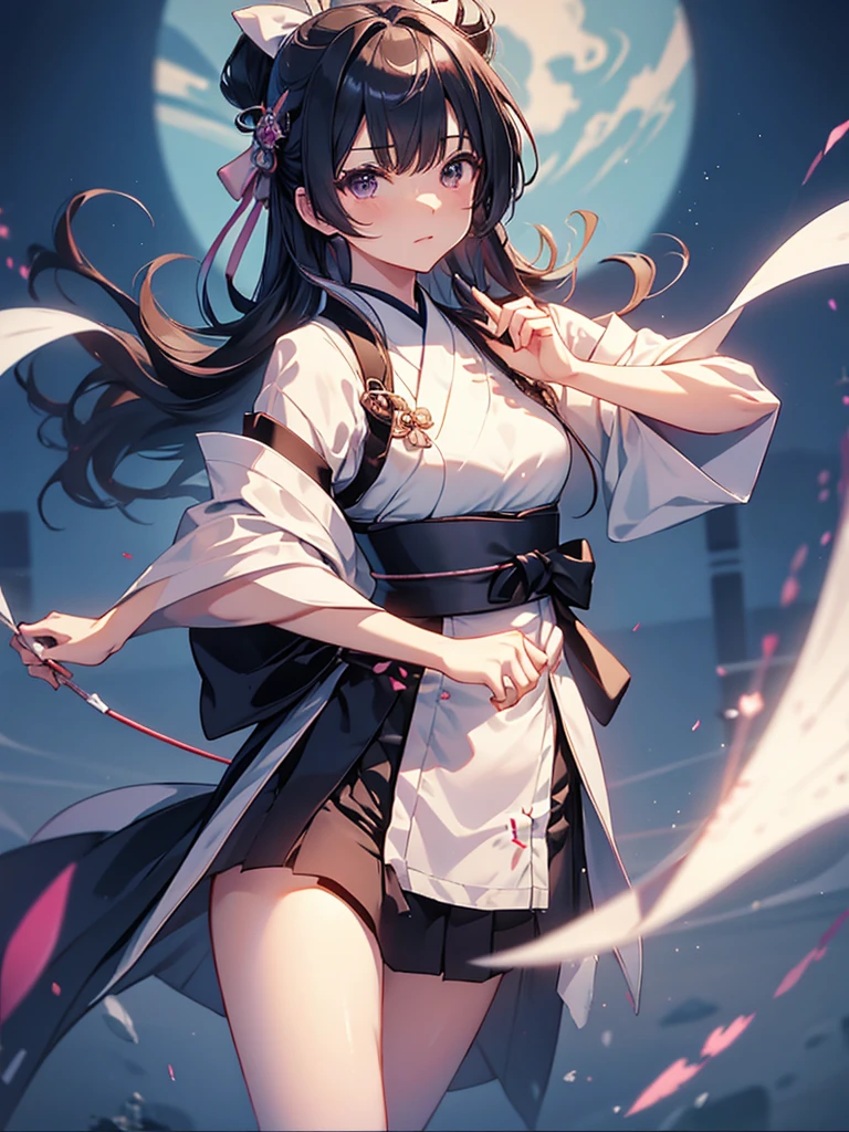 （best quality，8k，masterpiece，masterpiece：1.2），full body portrAit。（Granular shining eyes，Bright shining eyes，intricate irises，Delicate lashes，Detailed eyeliner strokes：1.2）。pajamas（elegant，shining，shawl：1.1）,（Double tail，Extra long hair that is half black and half purple，Dual-color hair color, Parted in the middle，Extra long hair：1.1），（charming，Shy，gender，young，astringent：1.2）This astringent lolitA。Fox ears and short tail。Cool miniskirt，Leg ring，scarf，bow tie，Lace，Showing a small part of the shoulders，from the side,。Lolita。Clear eyes，Ultra Detailed，Watercolor style，fairy tale theme，Exquisite facial features，（DetAiled left eye closed，The delicate iris of the right eye：1.2）。（A cute Loli wearing l（Lovely Lace：1.1）Have beautiful delicate eyes and a sweet smile，（colorful）Playfully peeking under skirts，（Comfortable and well-lit ），Comfort（Soft natural light），It creates a warm and inviting atmosphere。Emphasize the astringent of loli。Add a touch of sexiness to the scene。（bedroom）具have（Girly and elegant）aesthetics，have（muted pastels）and exquisite decoration。（side view）Angle allows us to appreciate Loli&#39;Cute and innocent expression&#39;s face，And have her cute pose in bed, fairy tale，Movie Light，Fighting Spirit Awakening Series Skin Color。（rain，Gloomy face，Gloomy sky，Street Lights，dark clouds，night，umbrella，garden，lake，阴dark，下rain：1.2）。(There is a shadow on the face，a somber look，forest，firefly，summer night，evening breeze，dark，Oil paper umbrella，black，Heavy rain，Compare dark light and shadow: 1.2)