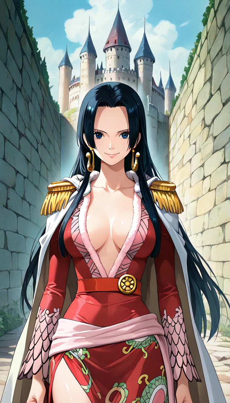 best quality, masterpiece, over the sea,1girl (((slit Red Dress)))、Beautiful sunlight on the beach, One Piece character (Nico Robin), ((Long Straight black hair)), smile, extremely beautiful, looking at the viewer, Big Breasts:1.6. (top-quality, 8K, masterpiece:1.3)), A detailed eye, (looking at from the front), Look at the camera, ((Everything is sparkling、reflecting light:1.2)), (Best Ratio: 4 fingers, 1 thumb), (portrait), 1 person, Nico Robin ((one piece)), Beautiful woman with perfect body, Highly detailed facial and skin texture,wearing accessories on head, all fingers pointing at viewer,(((Beautiful white bikini)))