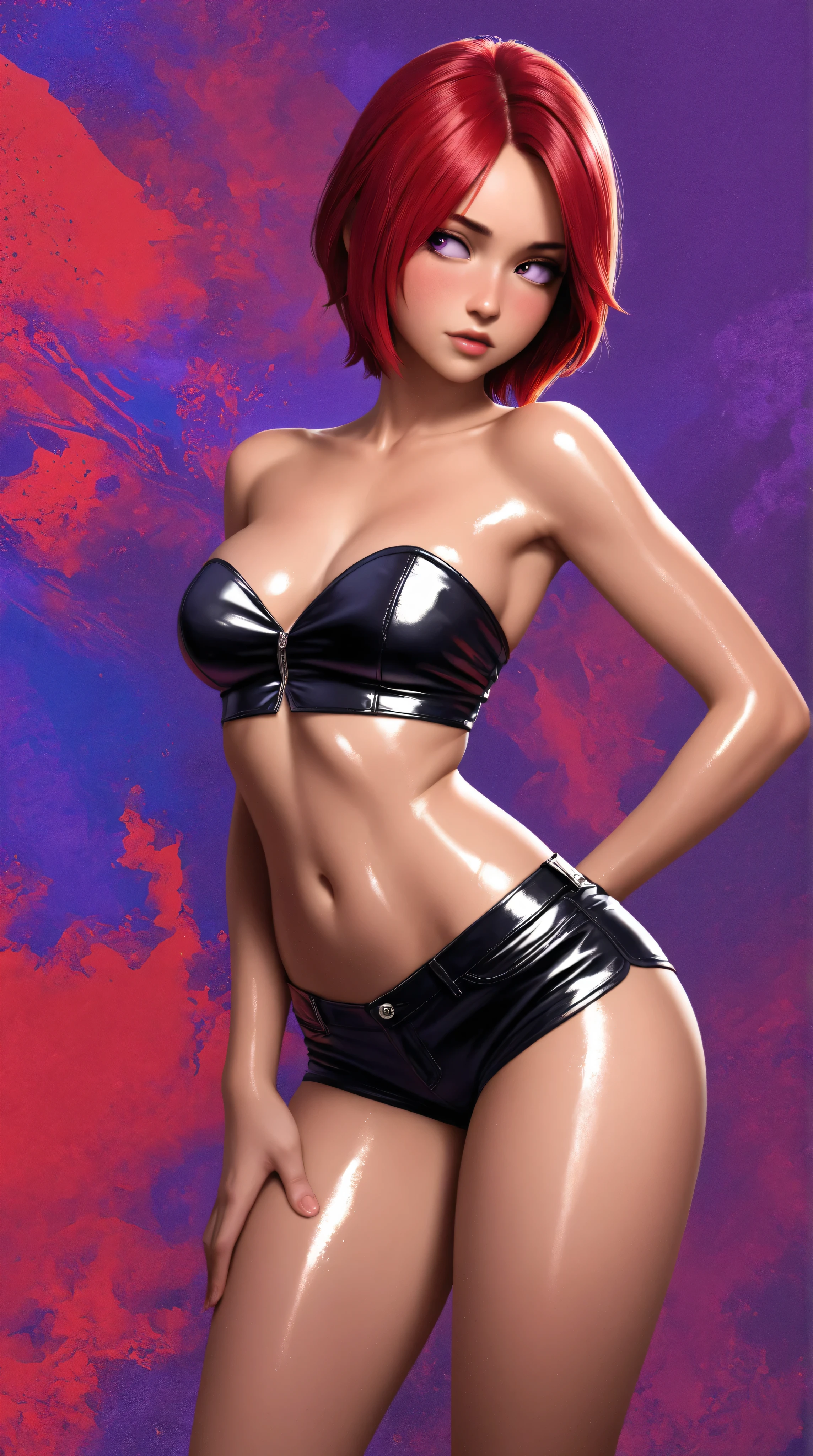 Emma Watson as Hermione 18 years old pole dancer, 3 d neon art of a womans body, neon-noir background, cyberpunk femme fatale, seductive cyberpunk dark fantasy, cyberpunk strip clubs, cyberpunk 20 y. o model girl, oppai cyberpunk, banner, high definition cgsociety, cgsociety masterpiece, trending on cgstation, kda, topless, nsfw, (tiny breast), thick hips.