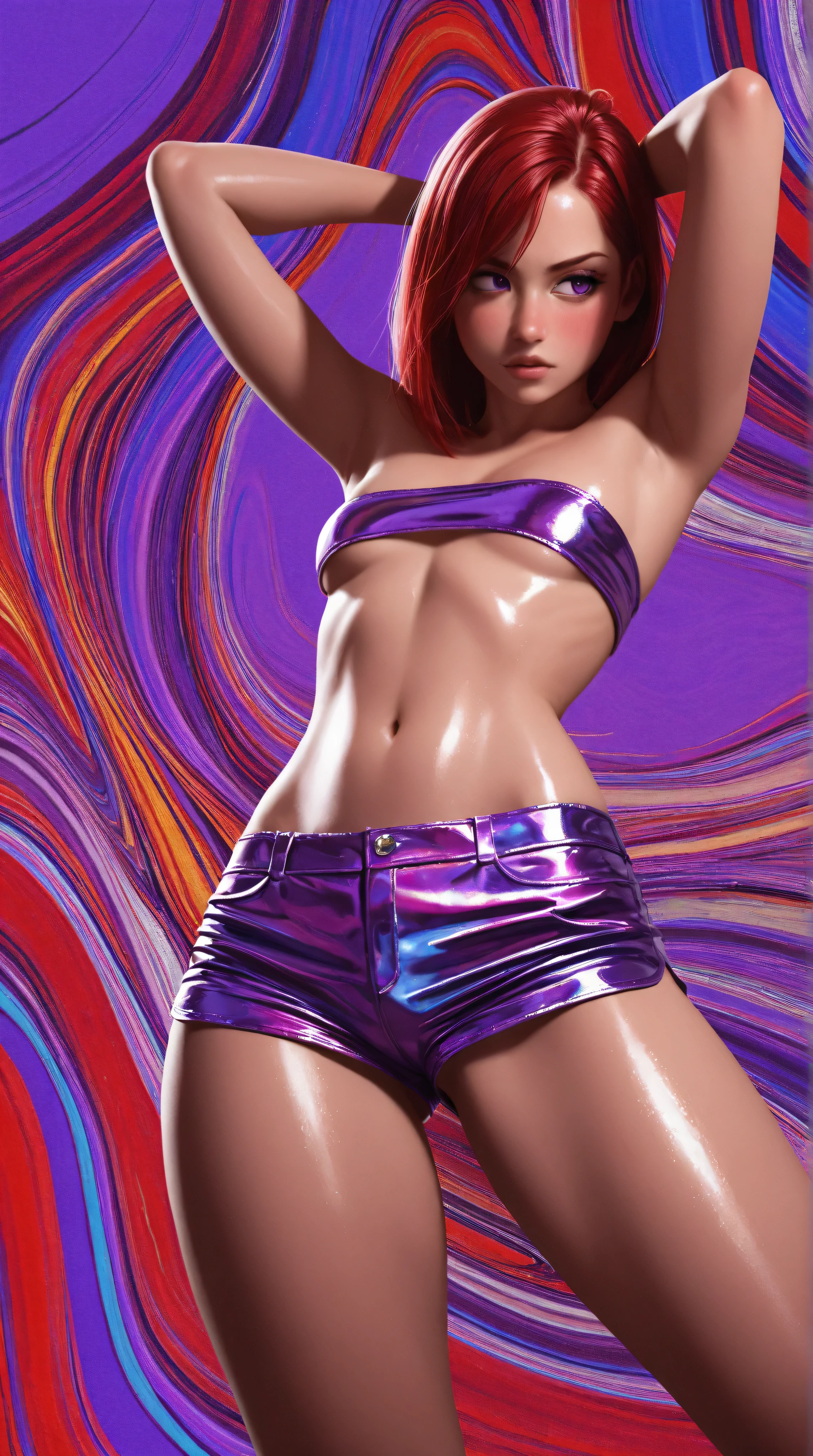 photo of ((Sophie Turner)), posing like a professional model, full body, spread legs, high heels, white skin, evening, stunningly beautiful, feminine form, ((perfect muscle body)), big breasts, cleavage, sexy midriff, stunningly rapturously gorgeous, immensely attractive, extremely appealing, flirty and playful, film photography, analog photography, extreme detail, 4k, ultra hd, Anna Dittmann, hyperrealism, trending on artstation, polished, beautiful, radiant, synesthesia, vibrant, photorealistic, backlight, hair light, 8k ultra hd, unreal engine 5