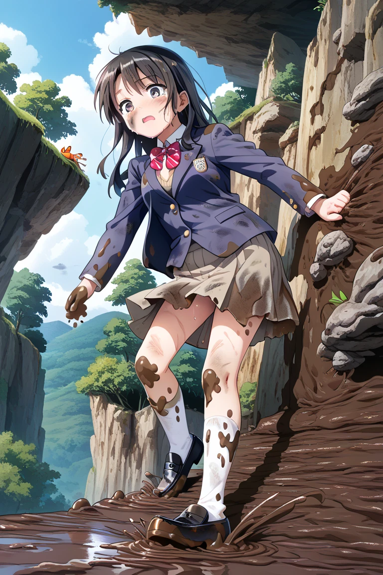 masterpiece、Highest quality、Highly Yorin 1、Myolin Remblanc、Asticasia 、solo、Hair length、Grey Eyes、Gray Hair、Ahoge、Seamed legwear、Green shorts、tie、Bans、Hair between the eyes、Black Pantyhose、Long sleeve、Green jacket、Floating Hair、赤いtie、Medium chest、Upper body、Laughter。cloud、sun、, blush, wariza, Spread your legs,orgasm,blush, Sweat,White panties、Squat、Look at this、skirt、、Attacked by tentacles、Tentacles wrap around my legs、Tentacles in the crotch、Captured by tentacles、cry、shout、Ecstasy face、skirtの中の触手、Do not run away、Lying down、Torn clothes、skirtの下からスパッツが見えます、Spread your legs、Disheveled clothing、skirtをめくった、