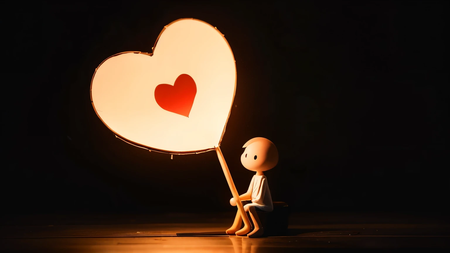 "A lonely stick figure sitting in a dark room, looking at a glowing heart-shaped void, with a thought bubble saying 'What if I never find the right one?'"