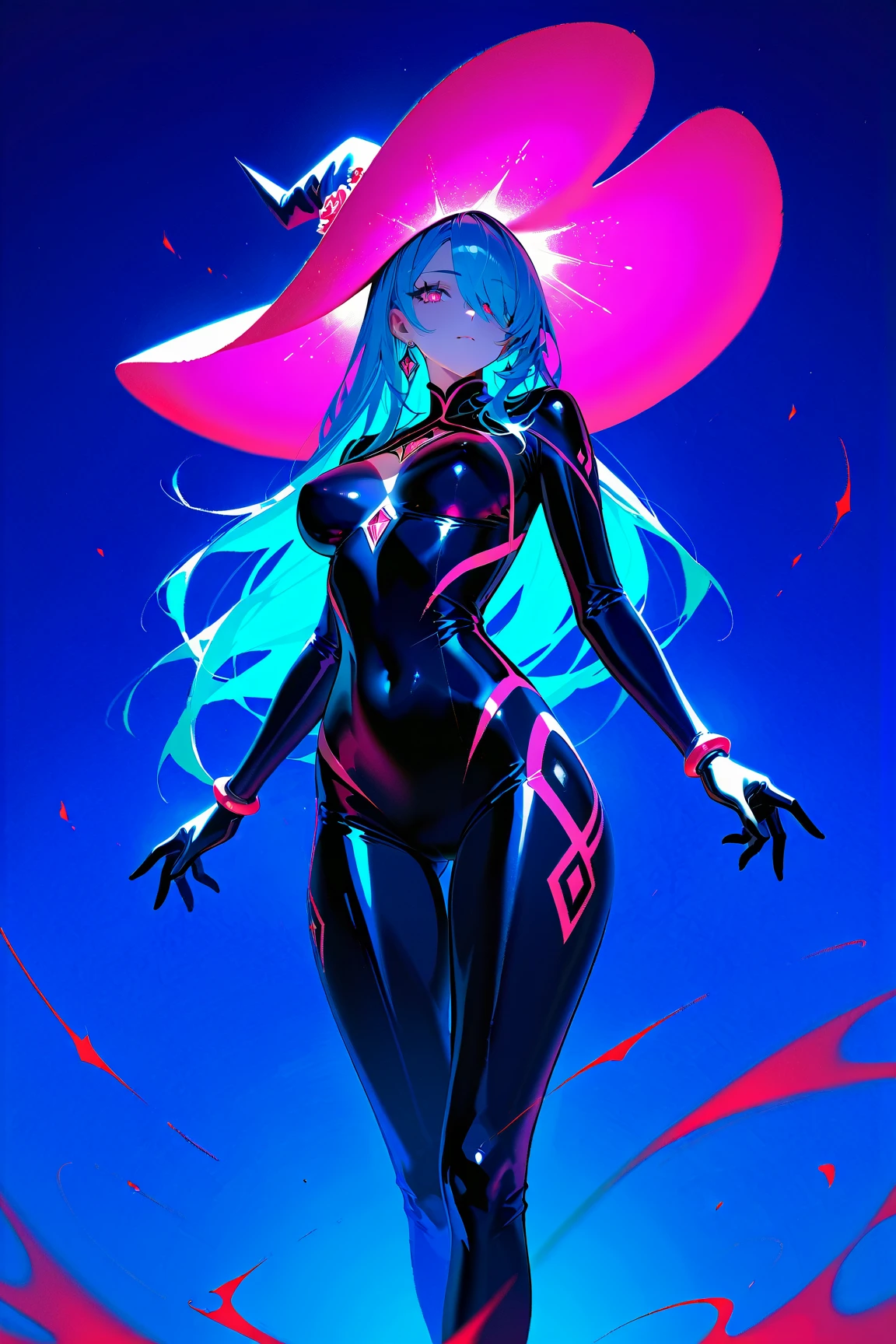 image of a sexy, sensual style witch in bright colors realistic retro art style, vector for t-shirt print, dynamic background, Halloween themed witch style, with pumpkin designs