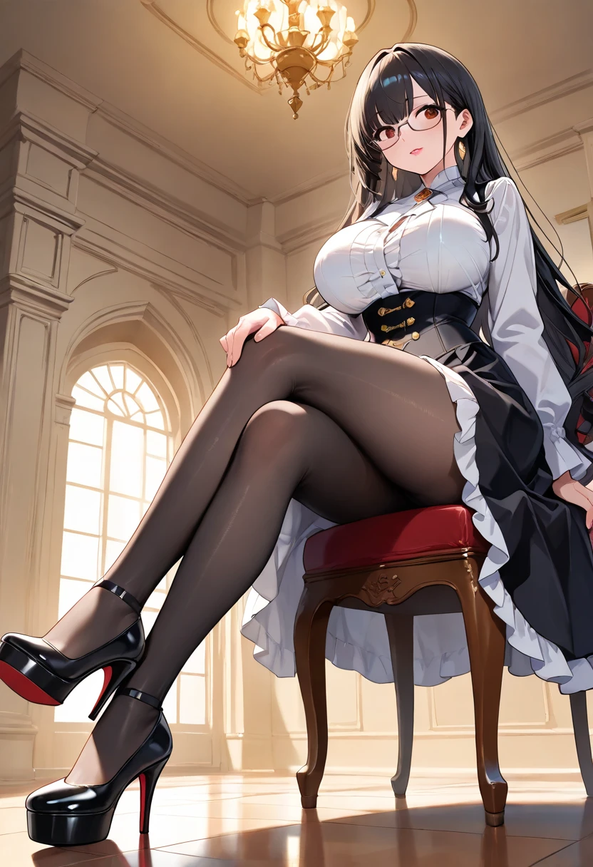 (Very delicate and beautiful:1.2)super model,,Beautiful breasts,voluptuous,【bike shorts】,,【3girls】,,Highest quality, High resolution, 8k,mini skirt,Gothic.vampire.white.Knee socks