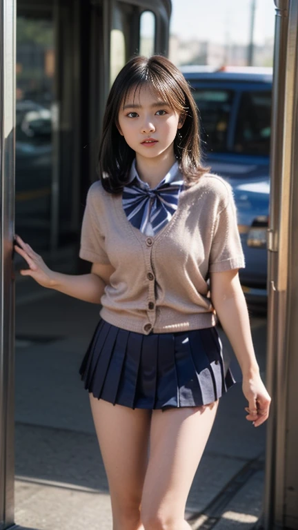 ((Sailor Uniform Student))、(full body, long shot), (She looks straight ahead:1.2), (bowlcut hair,black hair,blunt bang), ((large breast)), erotic, (dark prison interior:1.4, minimal lighting),  hyper detailed, photorealistic, dramatic lighting, cinematic composition, dark gritty atmosphere, muted color palette, extreme detail, sharp focus, masterpiece, award winning, 8k, high quality,(Spread legs, Sex, Browsing Caution),((smile))